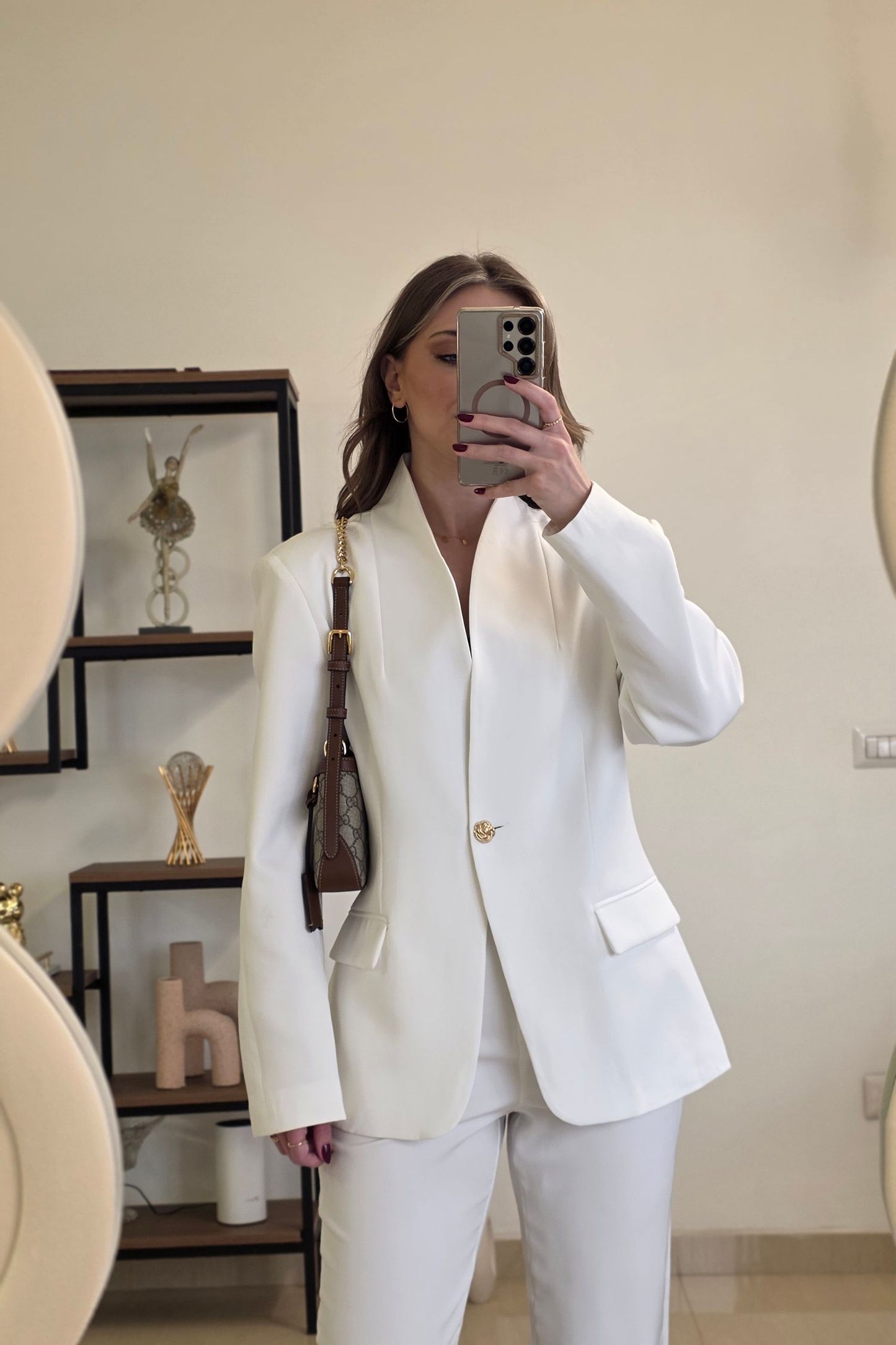 Lorena Tailored Suit – White