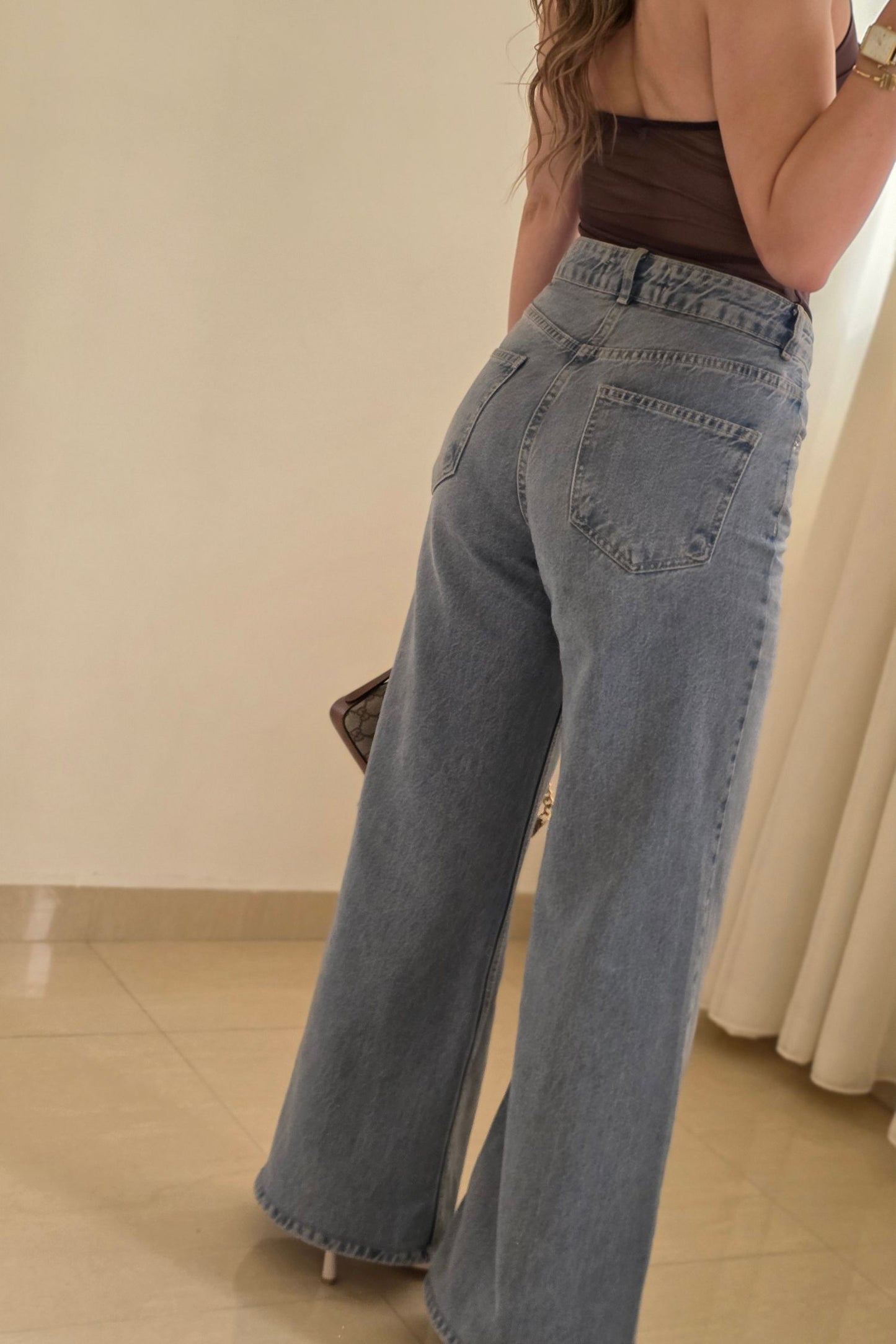 Livia Wide Leg Jeans – Light Blue