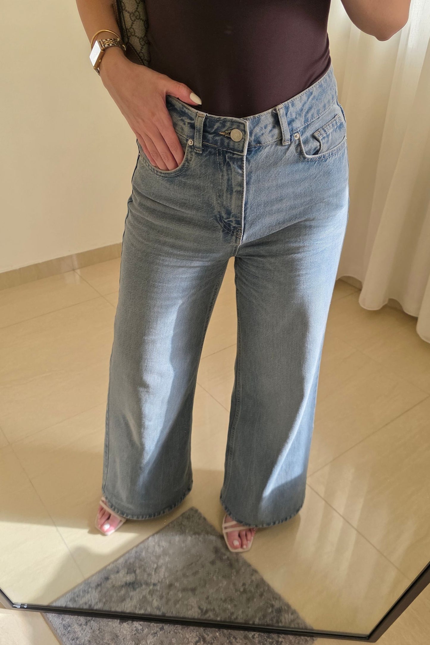 Livia Wide Leg Jeans – Light Blue