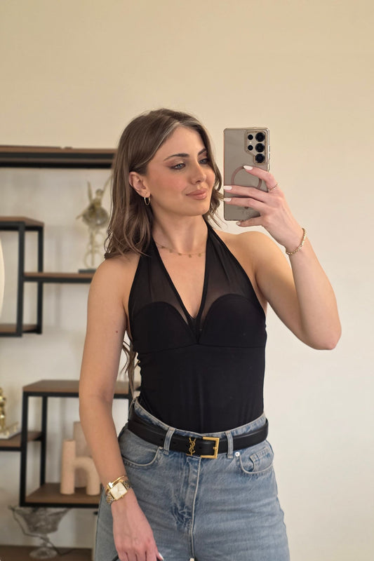 Maria Halter Bodysuit – Black
