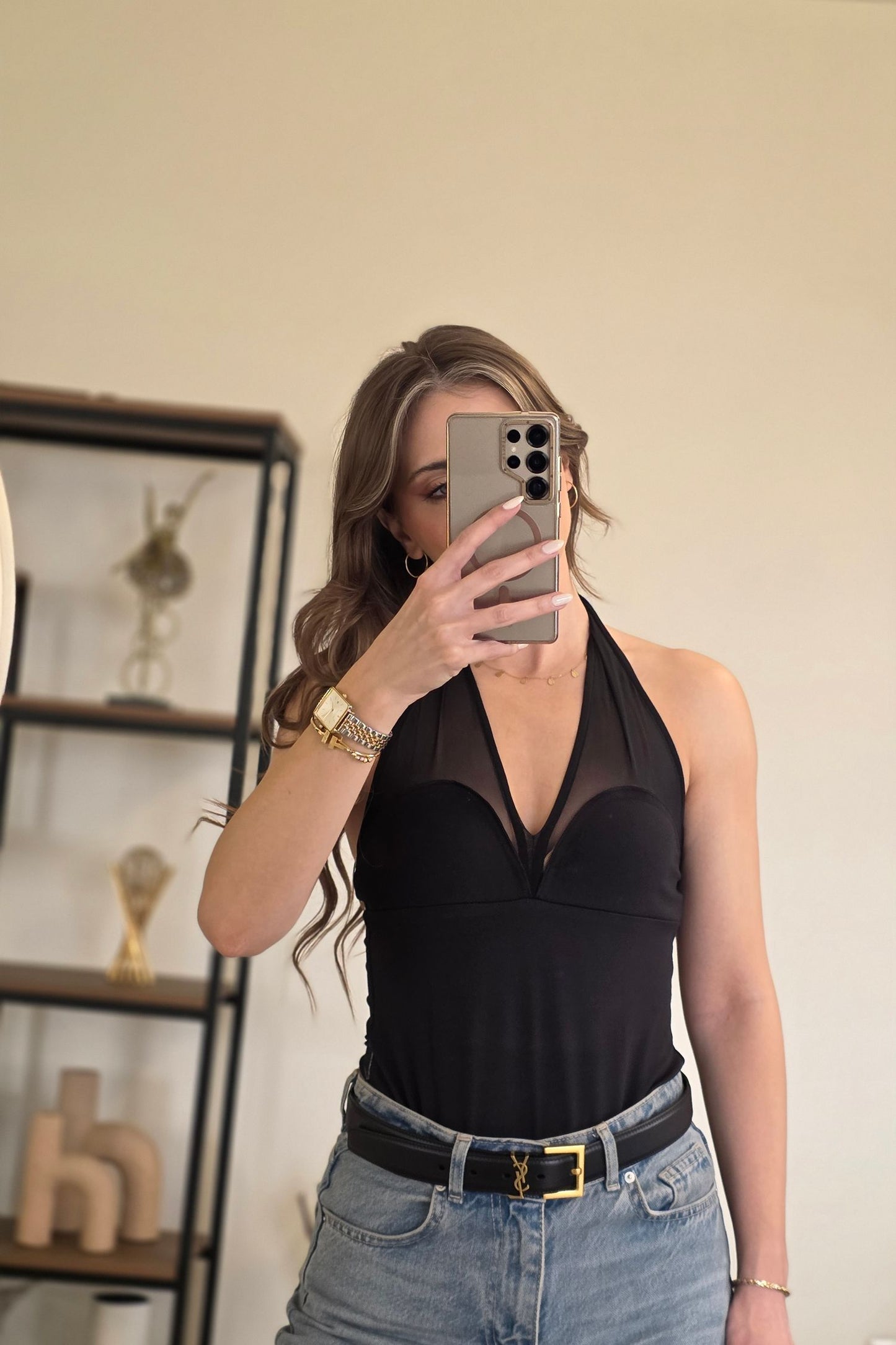 Maria Halter Bodysuit – Black