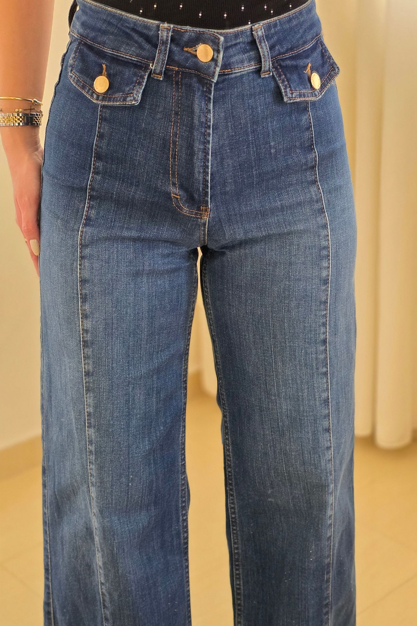 Dalia Ankle Length Jeans – Dark Blue