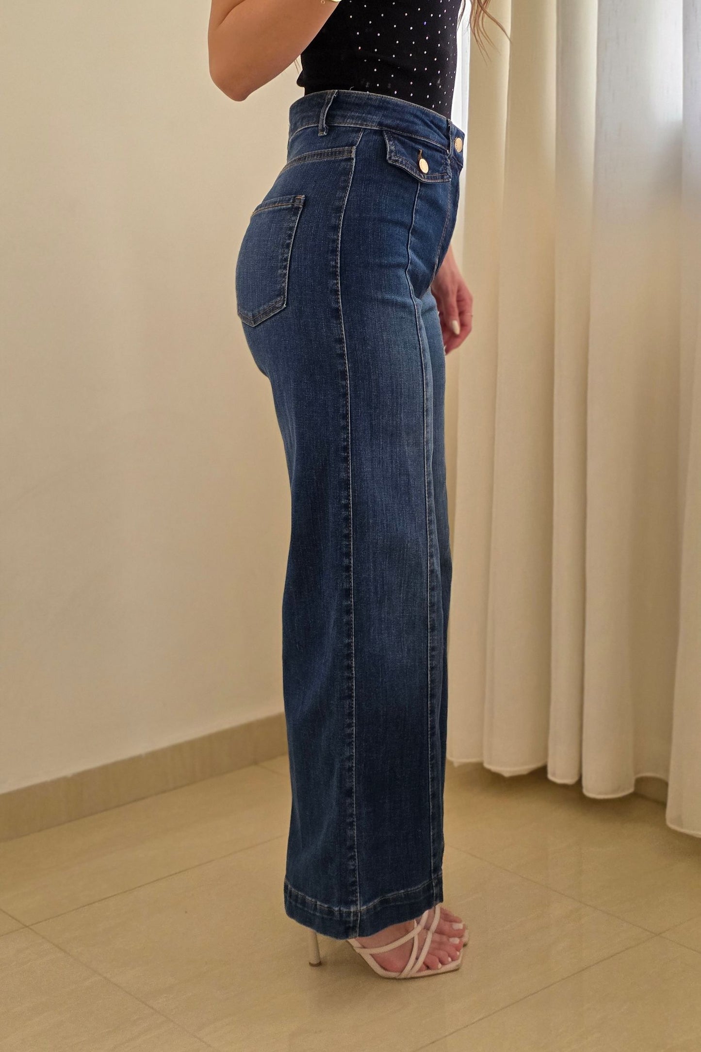 Dalia Ankle Length Jeans – Dark Blue
