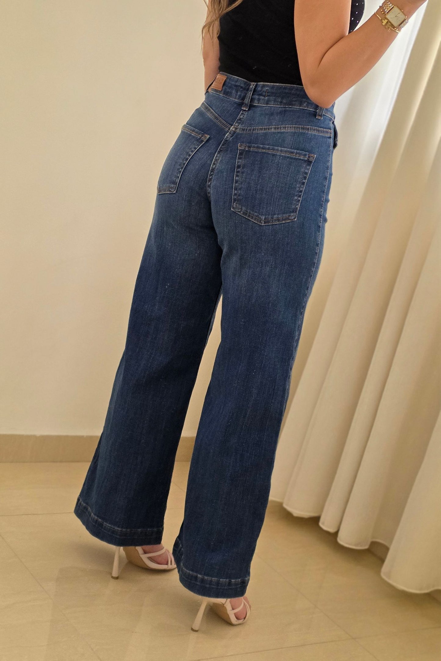 Dalia Ankle Length Jeans – Dark Blue