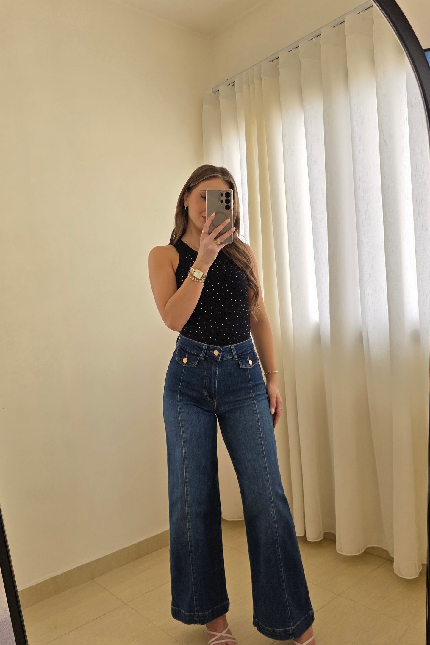 Dalia Ankle Length Jeans – Dark Blue