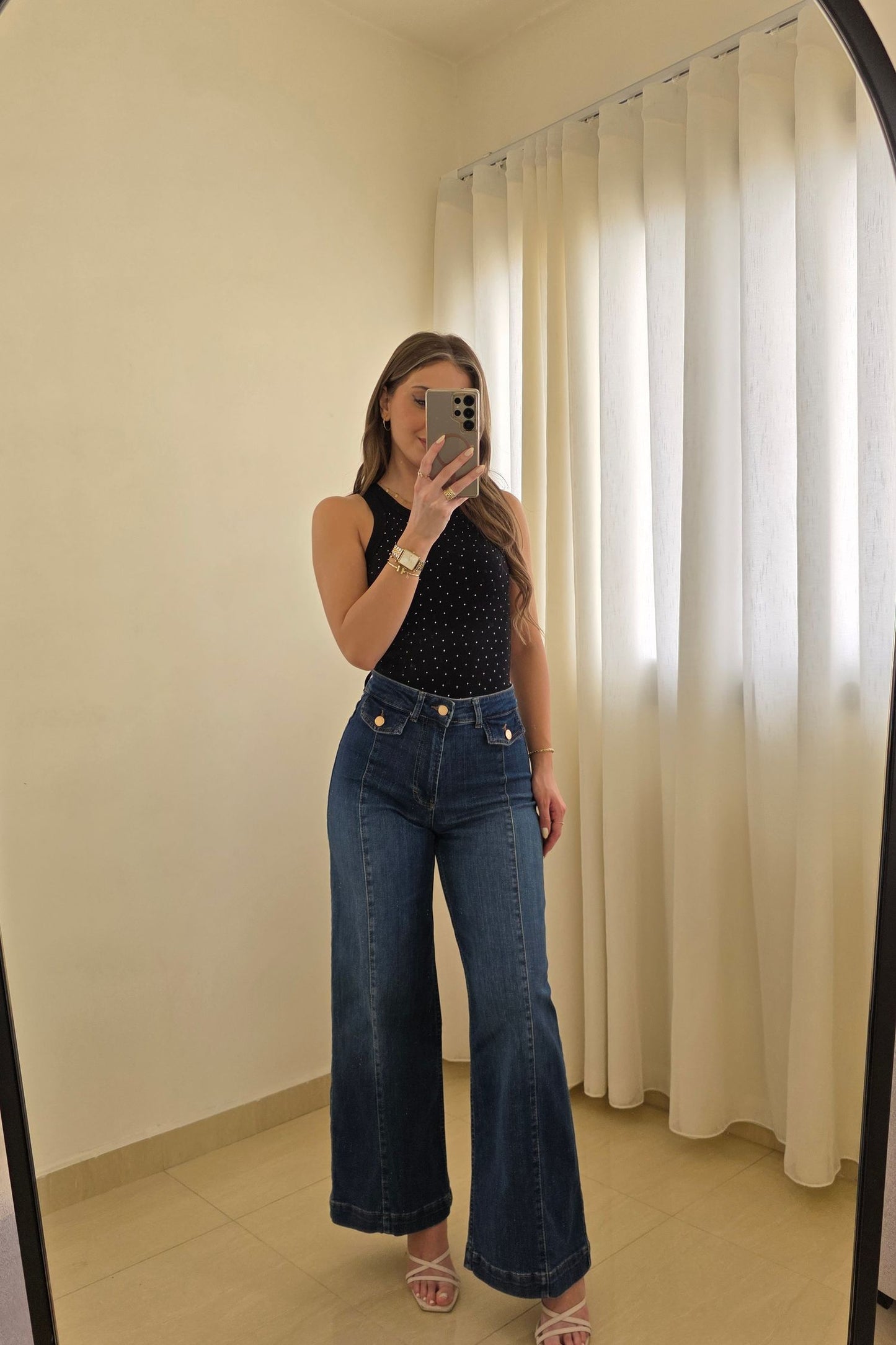 Dalia Ankle Length Jeans – Dark Blue
