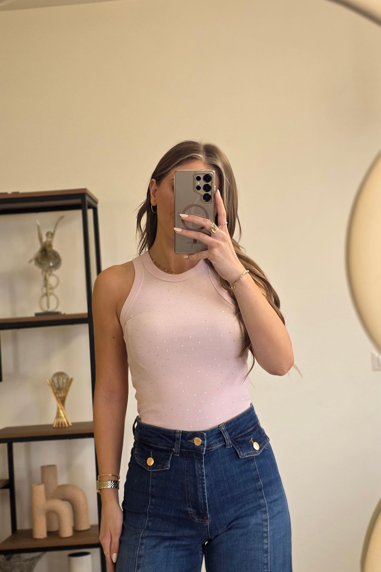 Luna Sparkle Tank Top –Pink