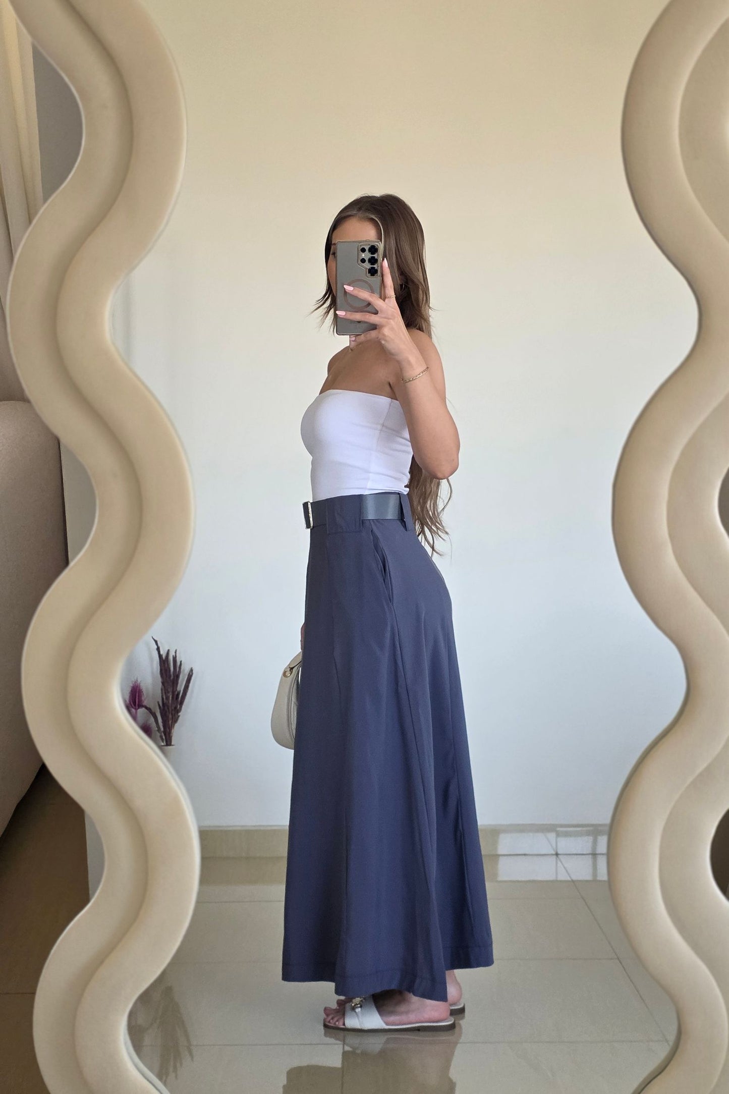 Violetta Belted Maxi Skirt