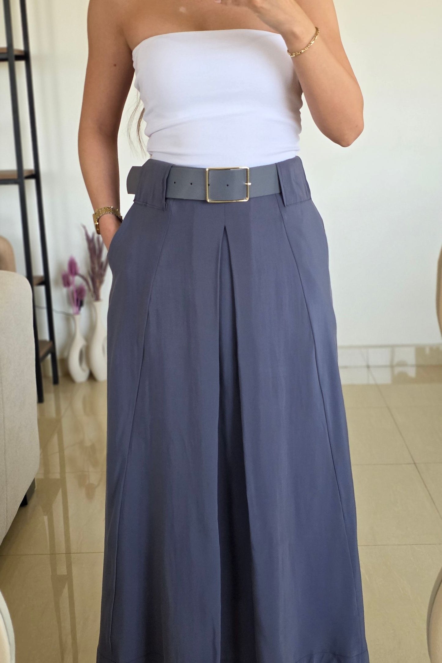 Violetta Belted Maxi Skirt
