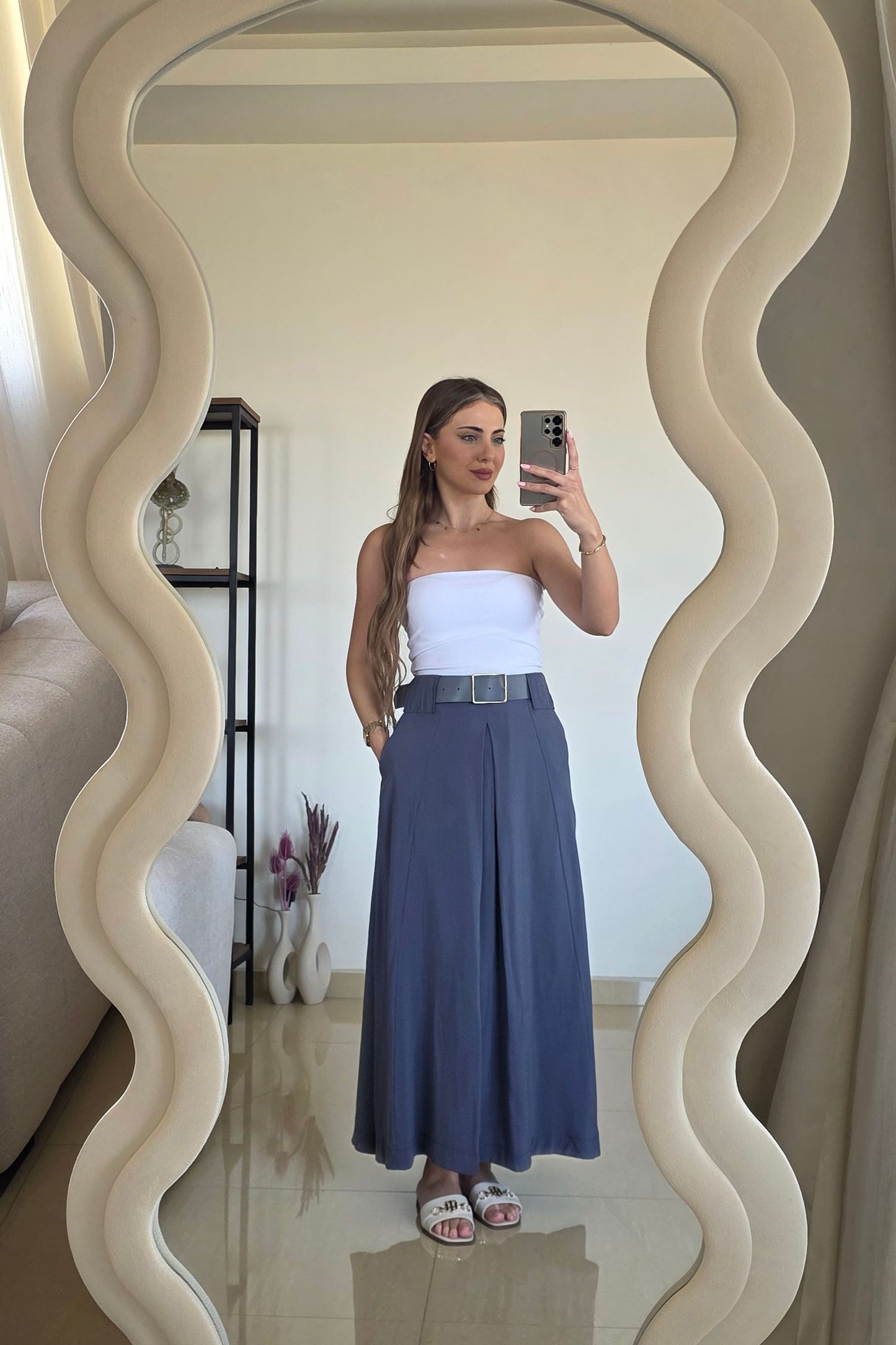 Violetta Belted Maxi Skirt