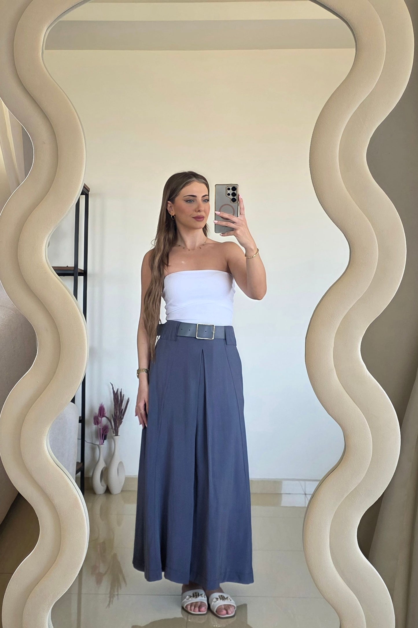 Violetta Belted Maxi Skirt