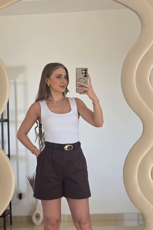 Celine Stretch Top - White