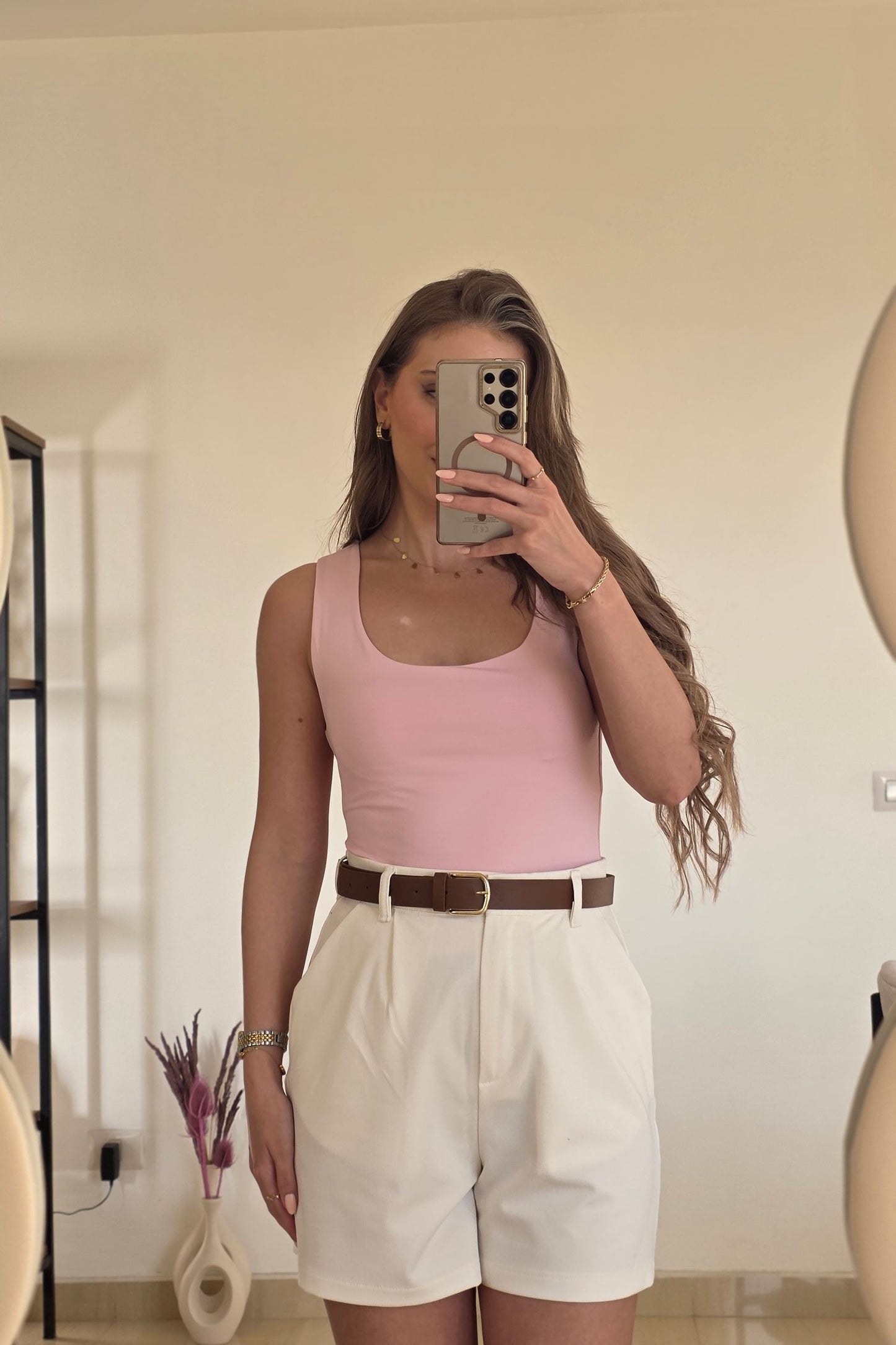 Celine Stretch Top - Pink