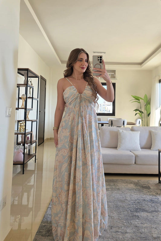 Lucia Maxi Dress – Pastel Print