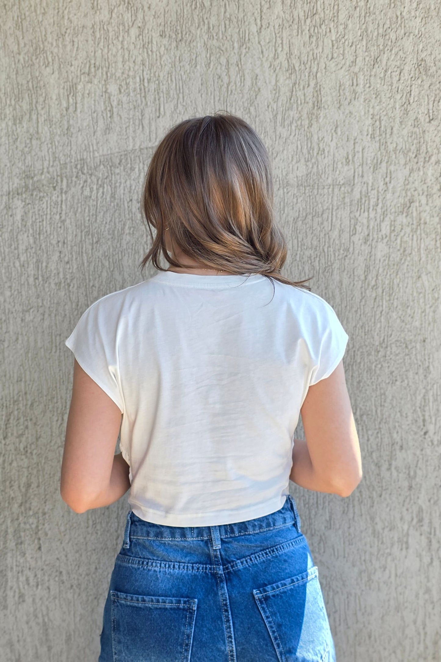 Nicole Crop Top – White