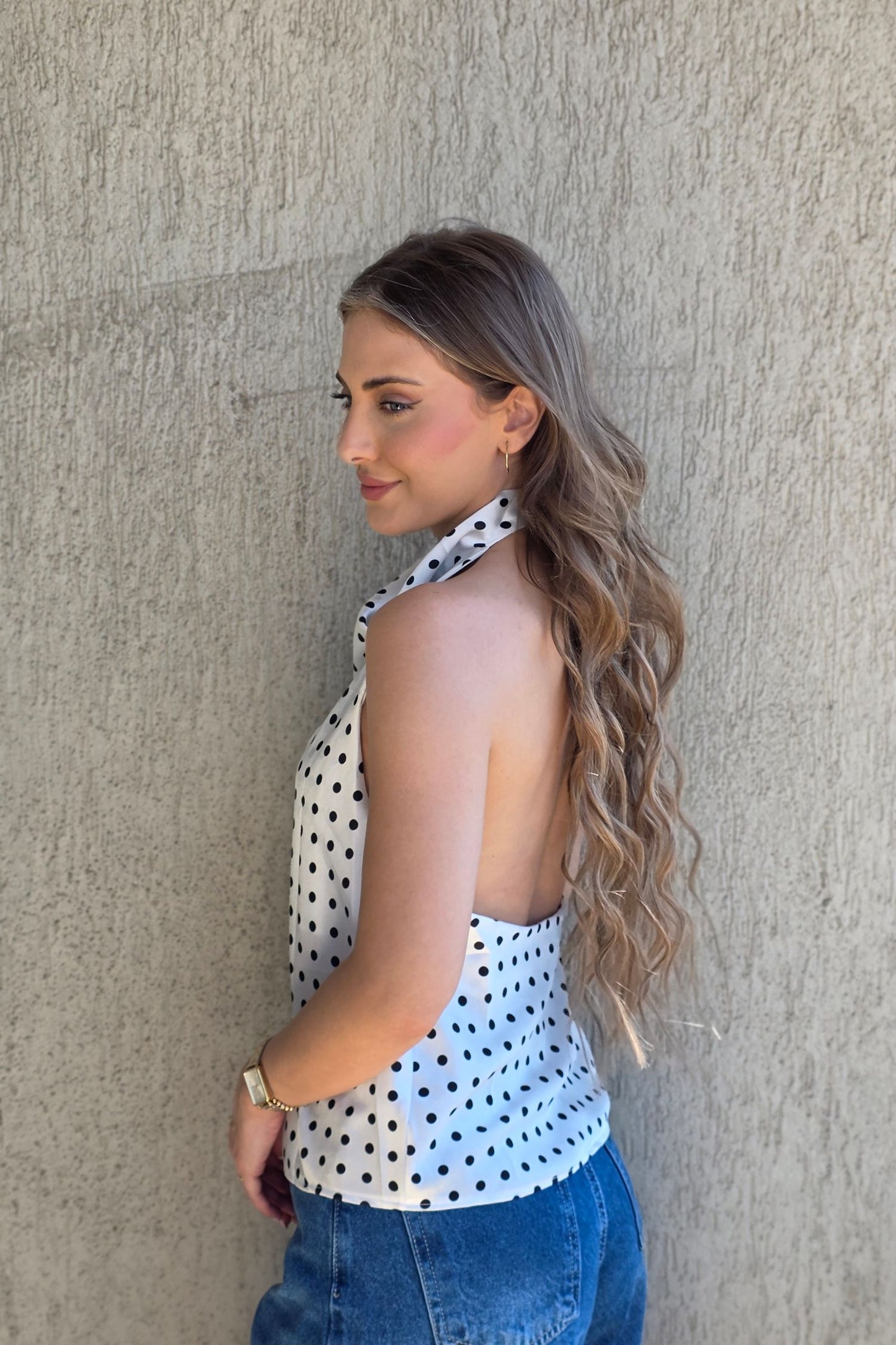 Monica Halter Top – Polka Dots