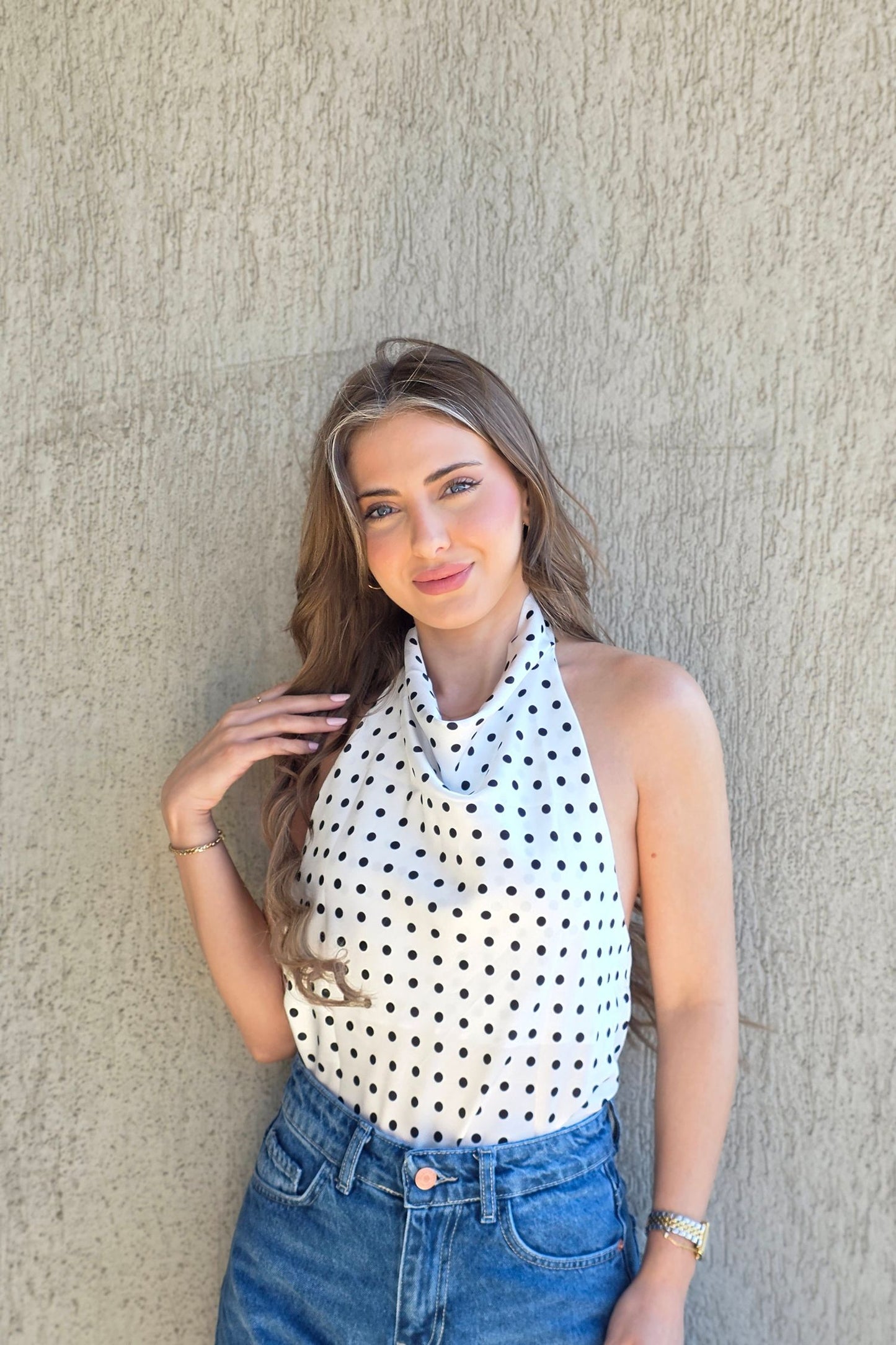 Monica Halter Top – Polka Dots
