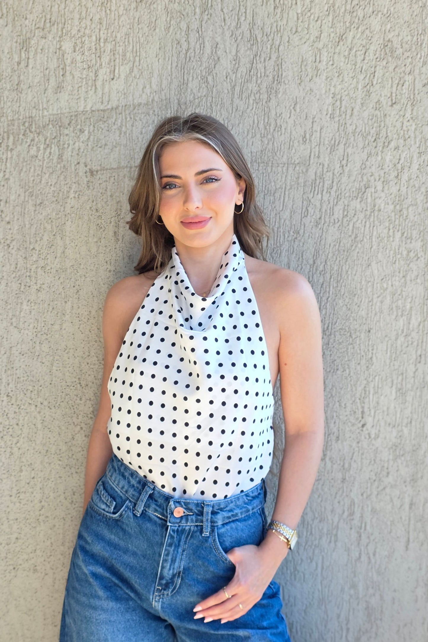 Monica Halter Top – Polka Dots