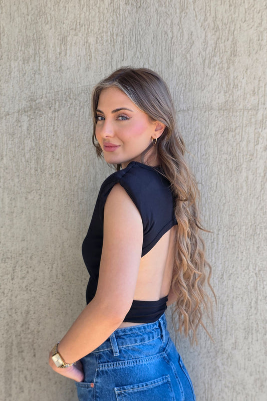 Tatiana Crop Top – Black