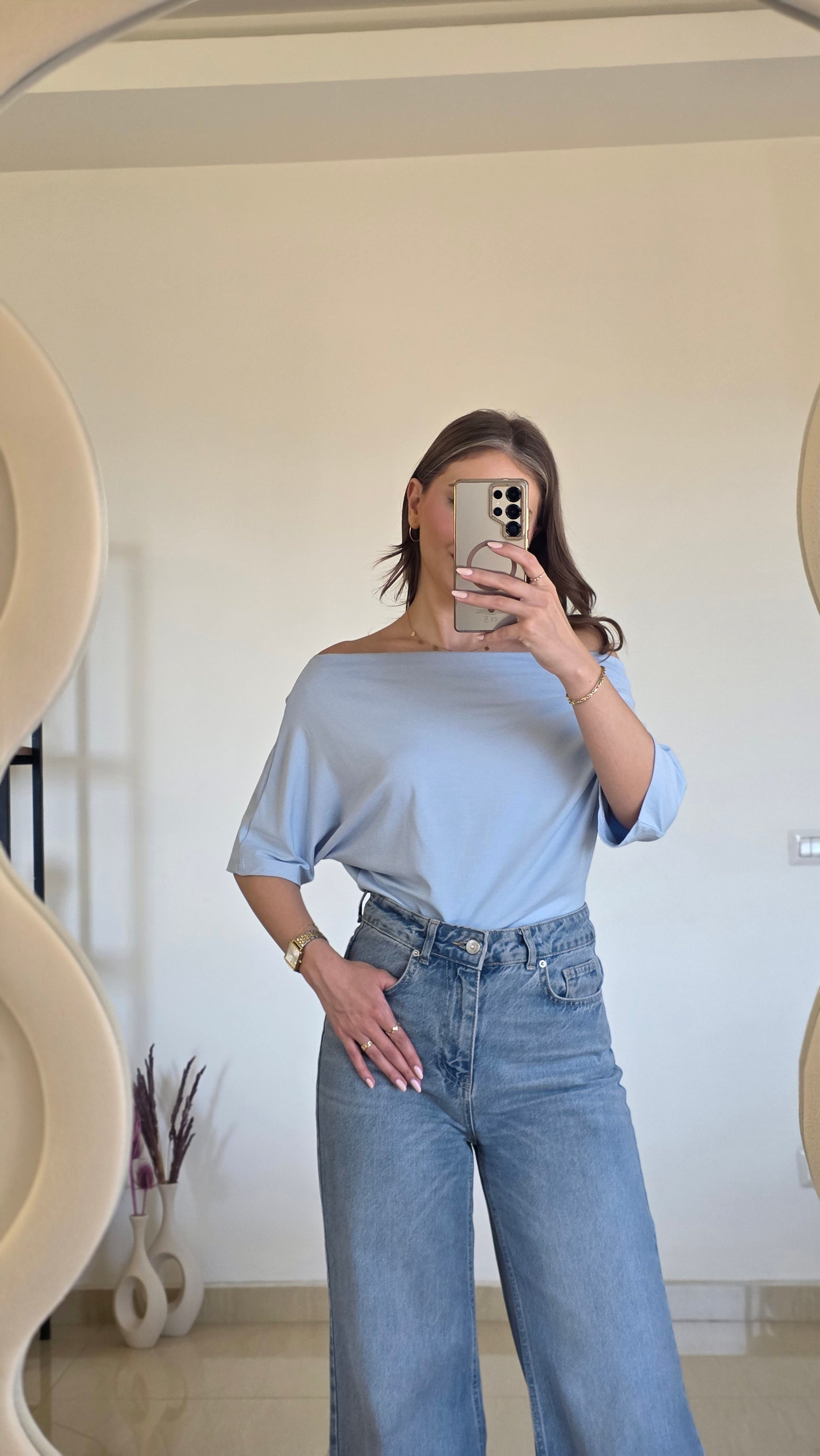 Solène Top – Sky Blue
