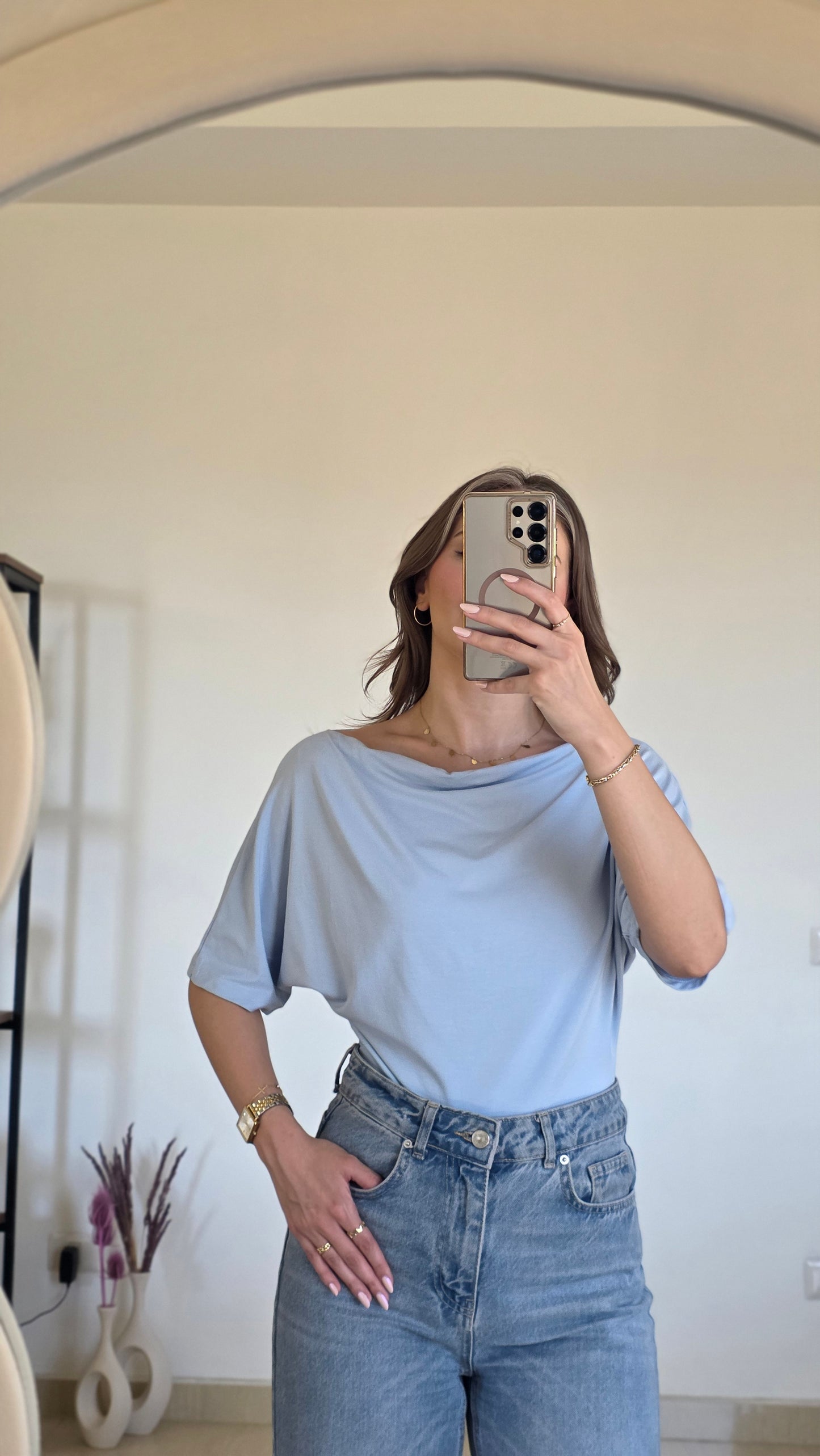 Solène Top – Sky Blue