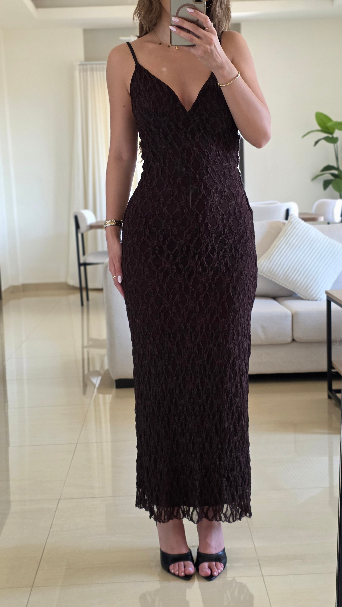 Carla Maxi Dress - Brown