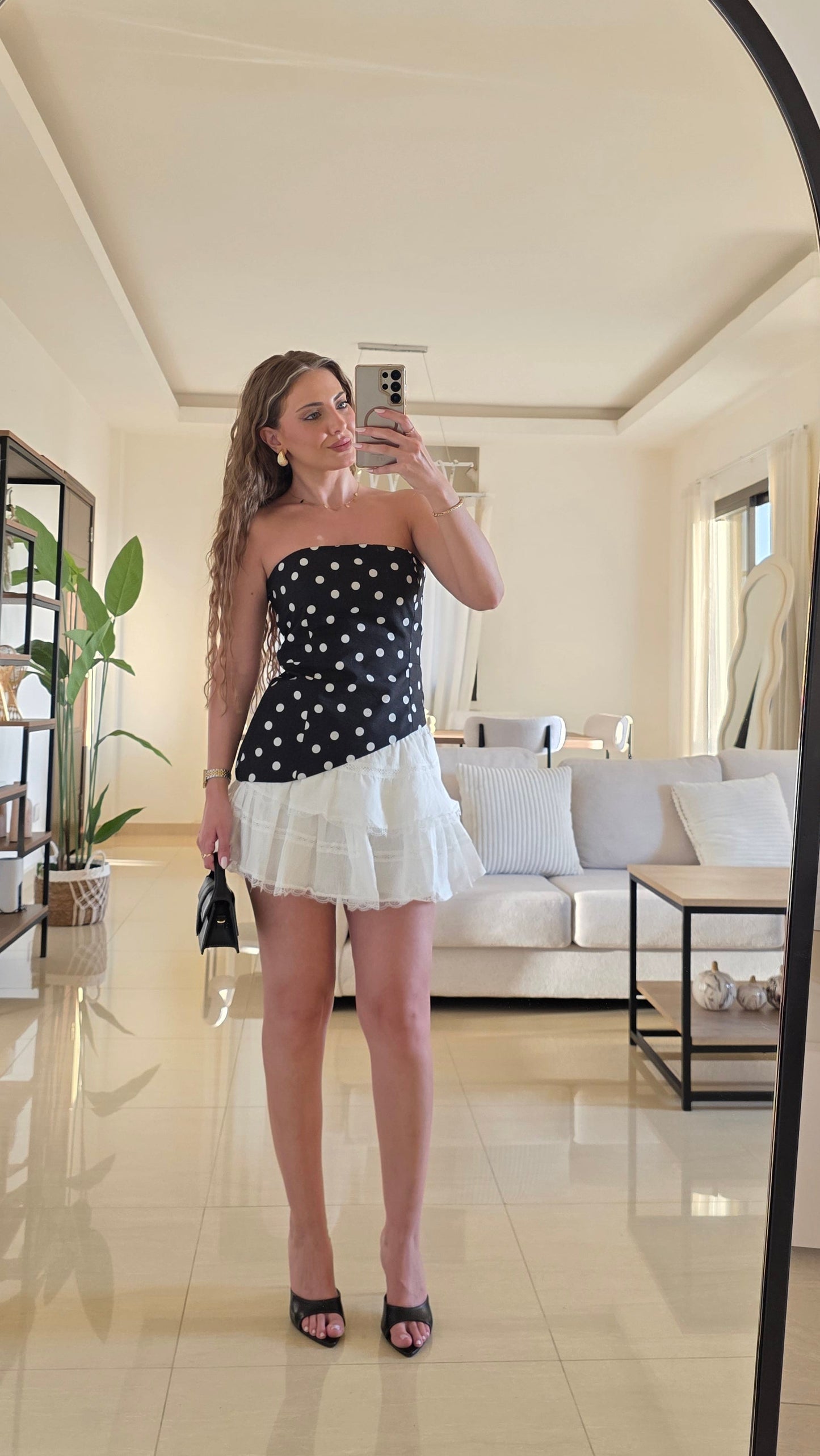 Laura Ruffle Lace Skort – White