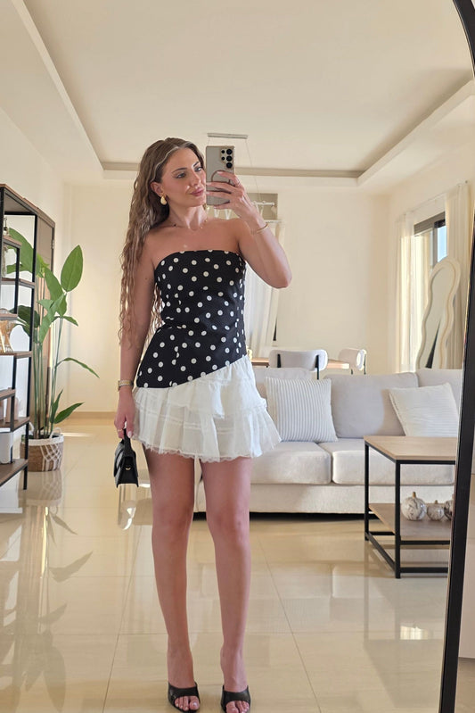 Laura Ruffle Lace Skort – White