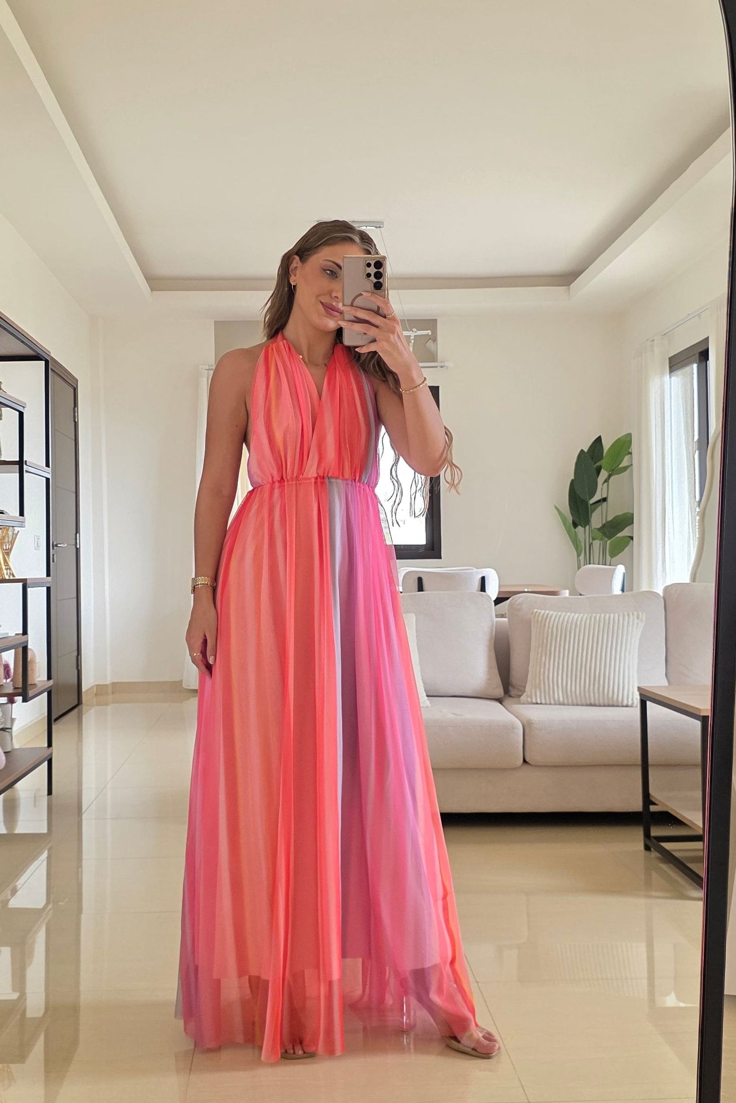 Eleni Halter Maxi Dress