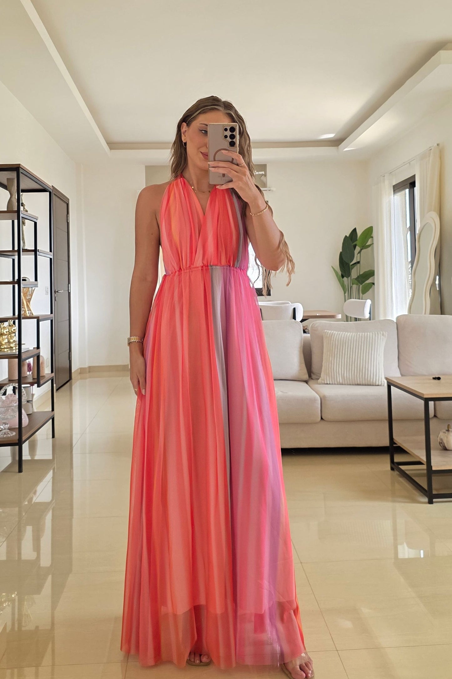 Eleni Halter Maxi Dress