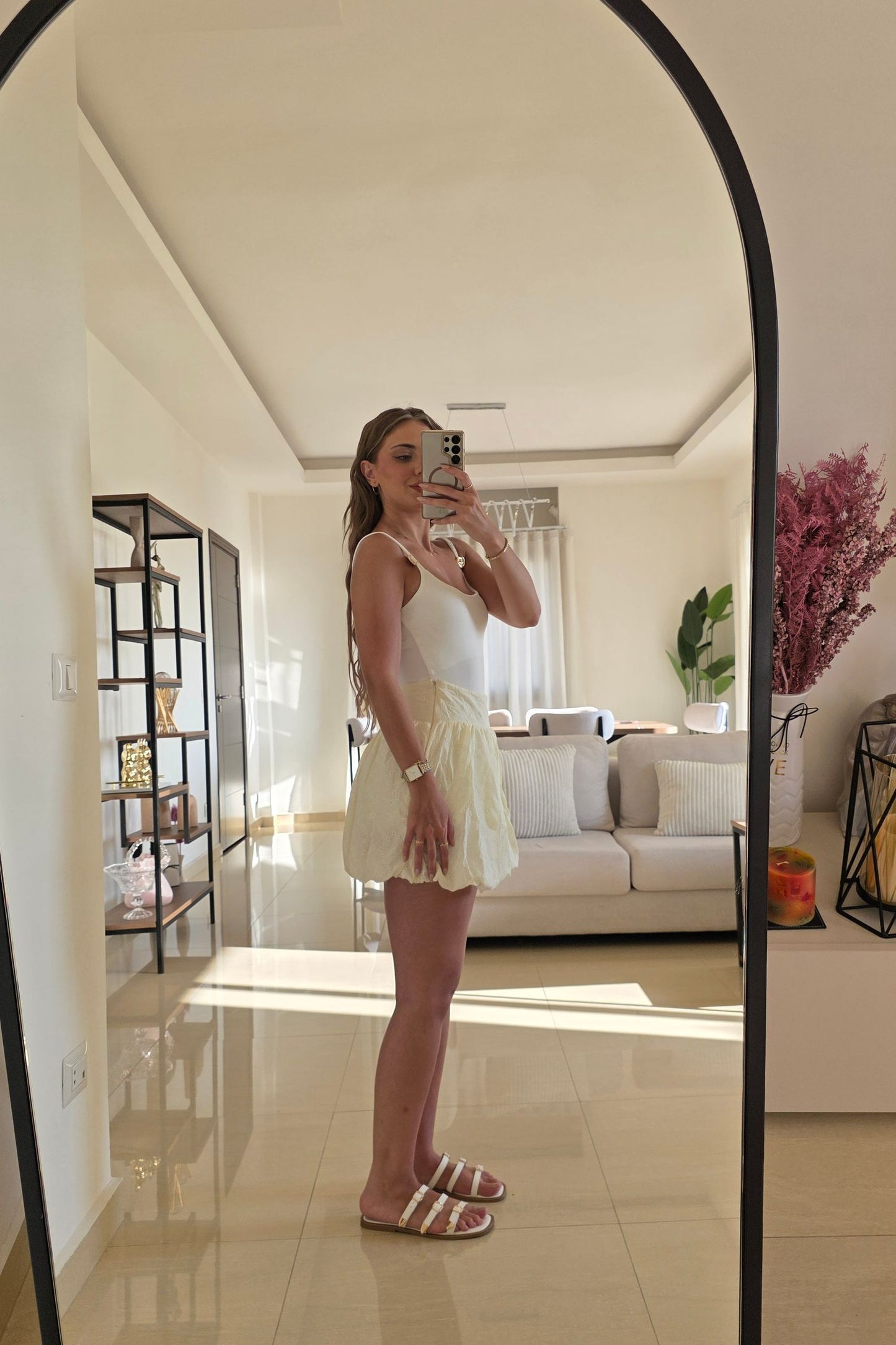 Lena Bubble Skort - Butter Yellow