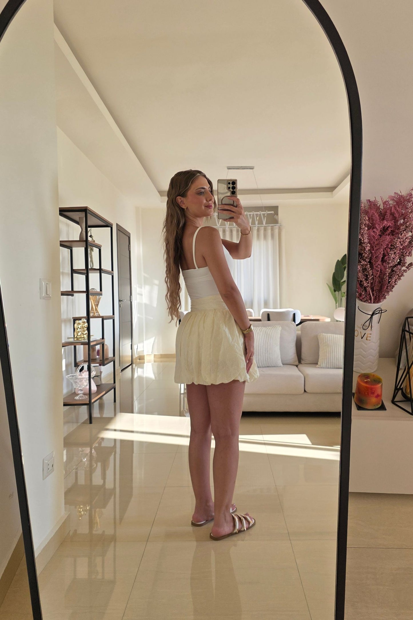 Lena Bubble Skort - Butter Yellow