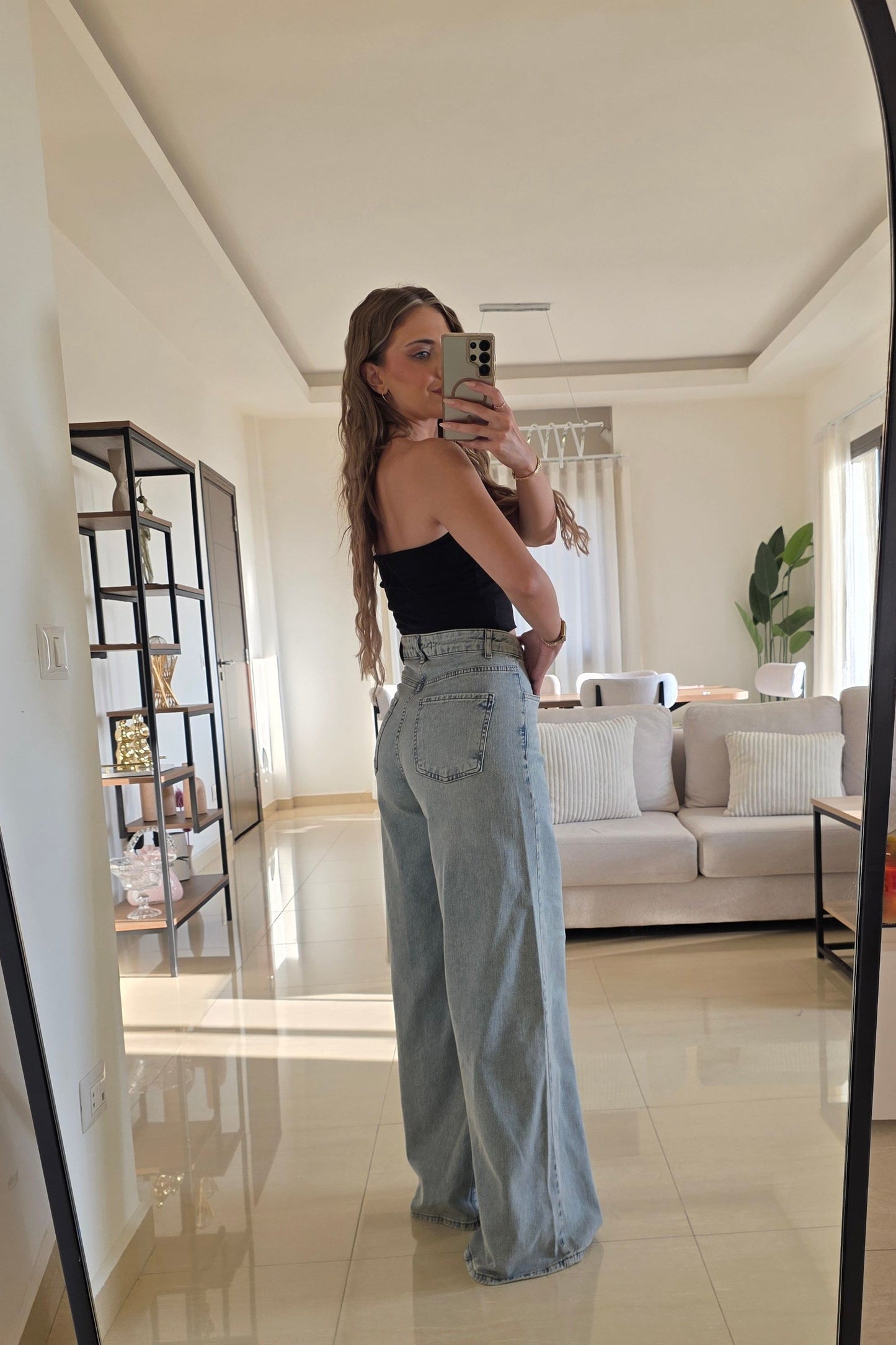 Farah Baggy Wide-Leg Jeans