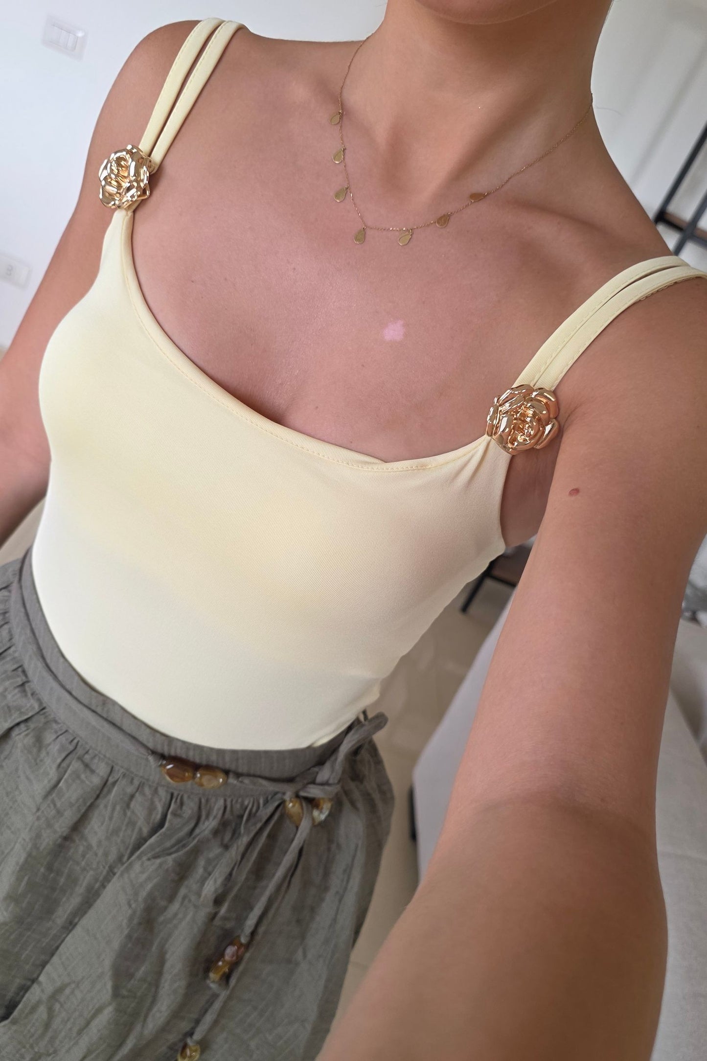 Vera Rosette Bodysuit – Butter Yellow