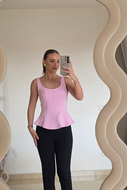 Liv Fitted Top – Pink