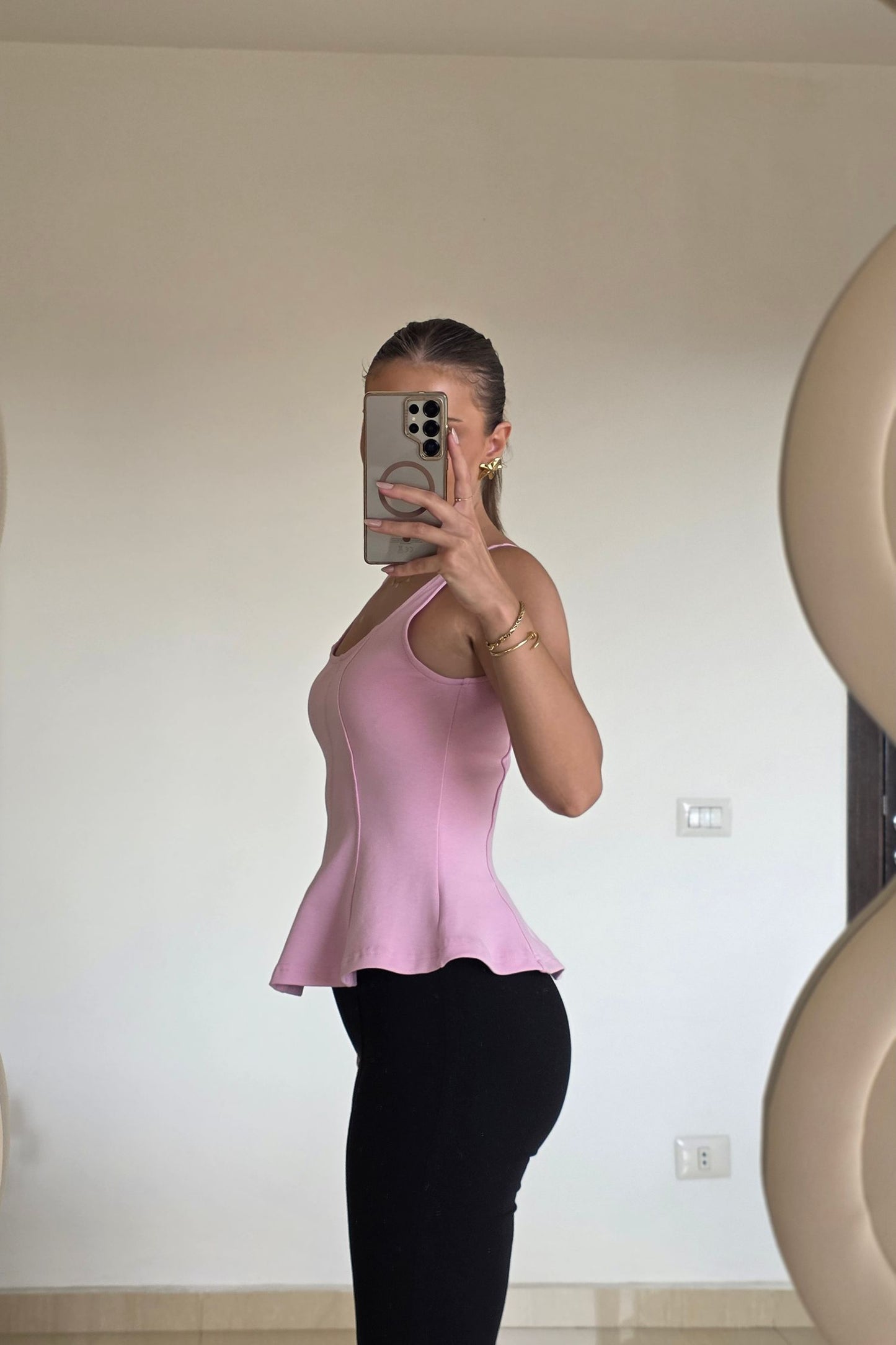 Liv Fitted Top – Pink