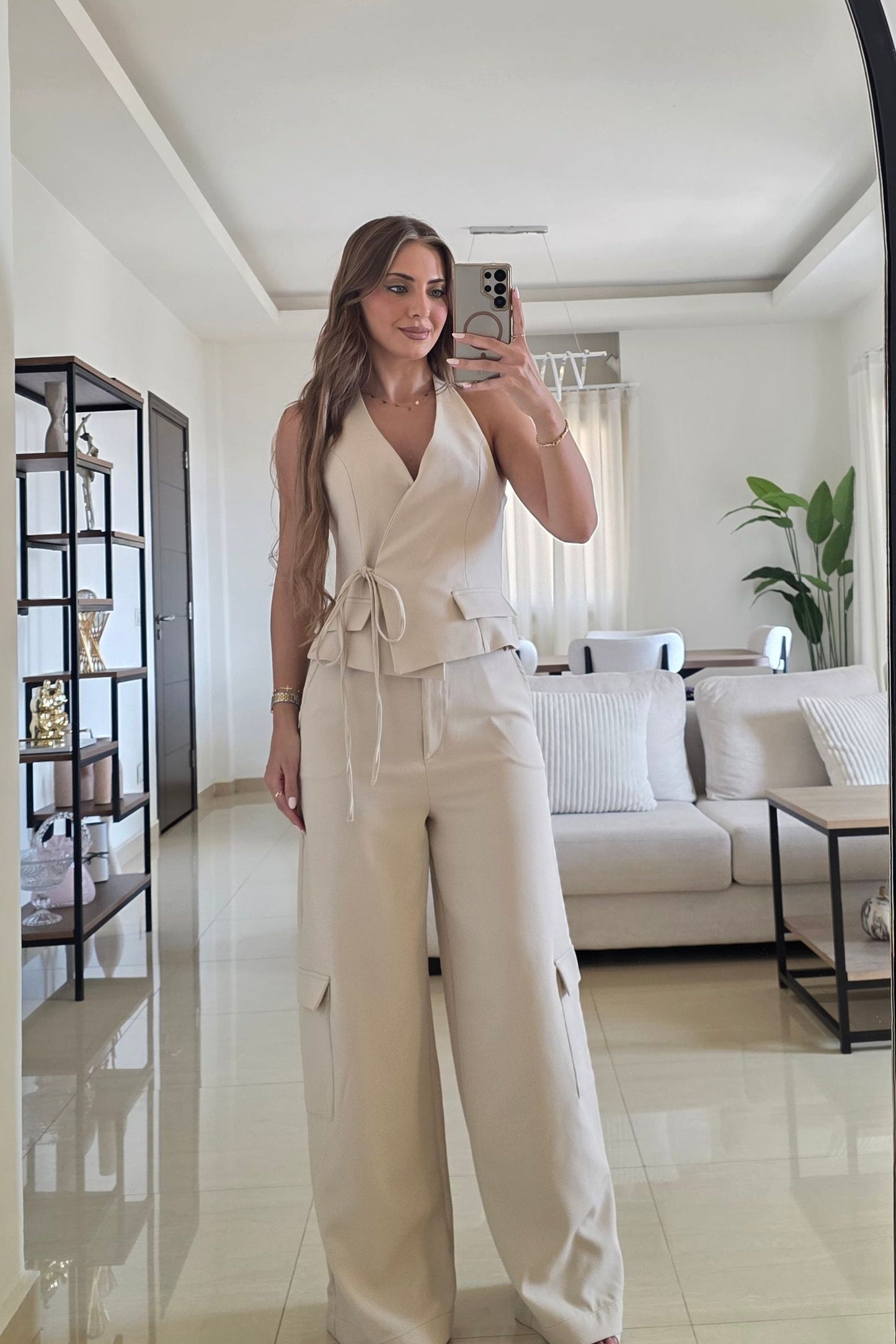 Julia Two-Piece Set – Beige