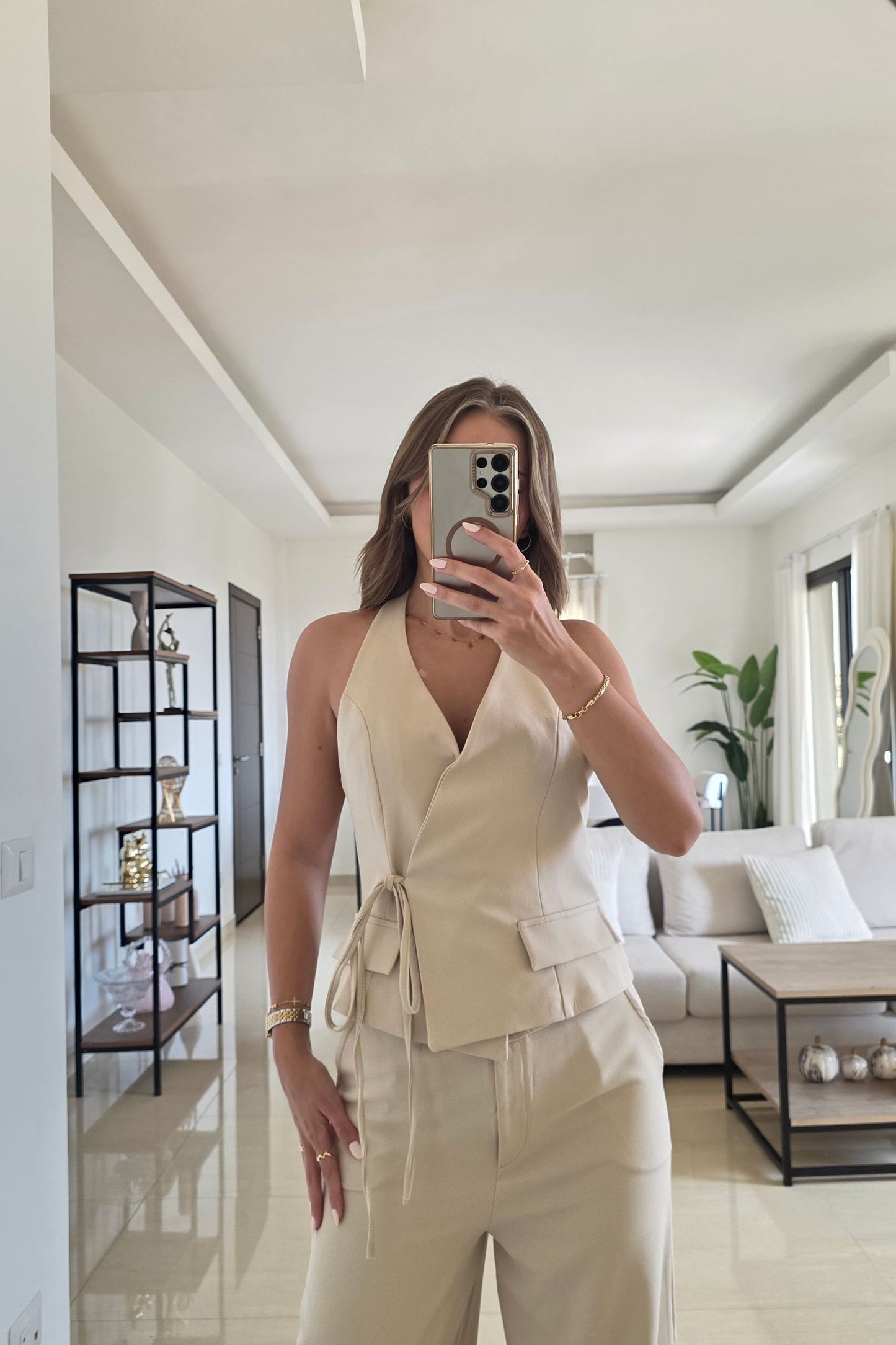 Julia Two-Piece Set – Beige