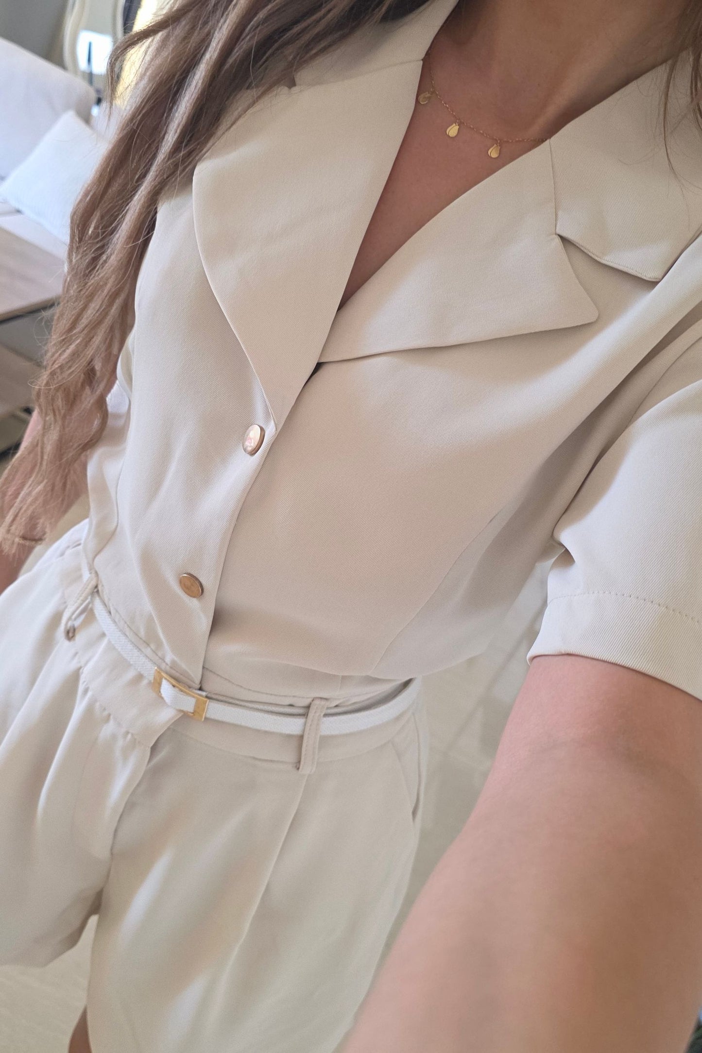 Ava Jumpsuit – Beige
