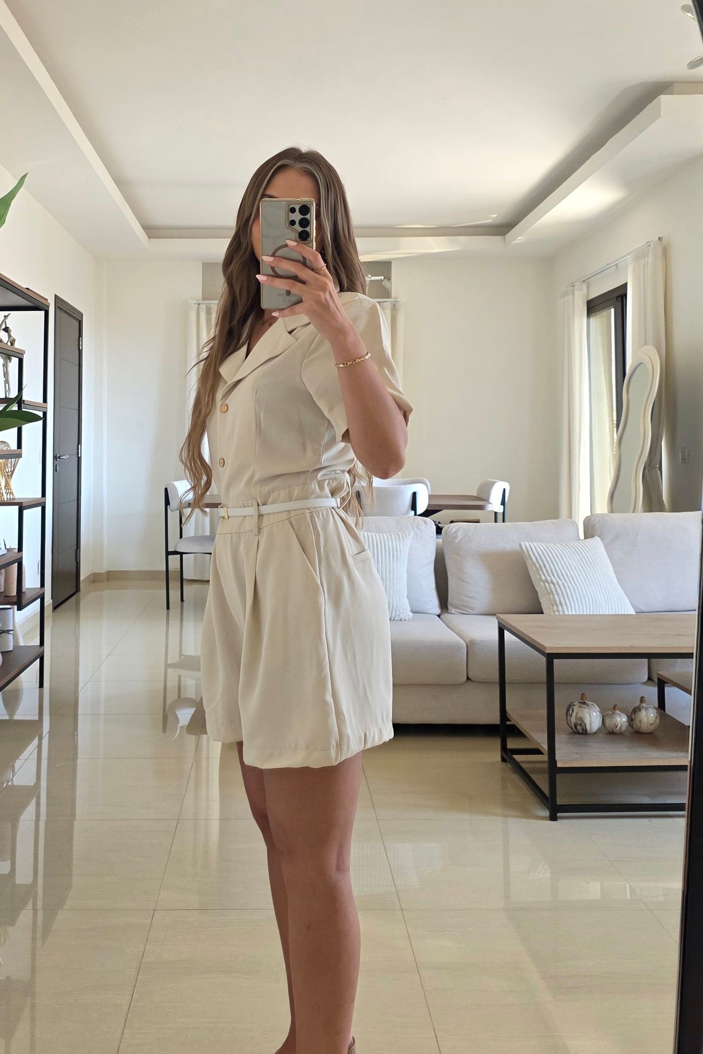 Ava Jumpsuit – Beige