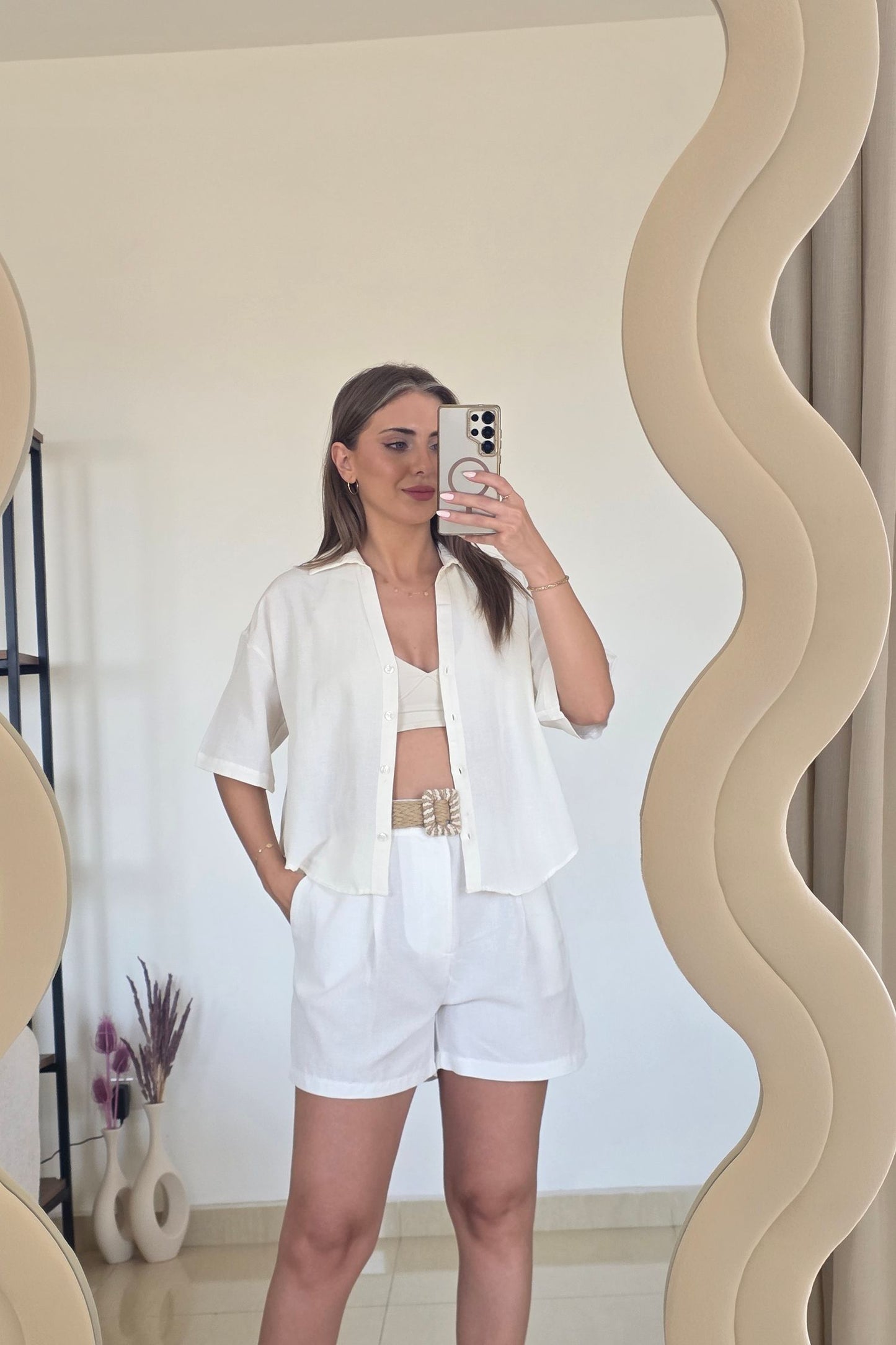 Alba Linen Set – White