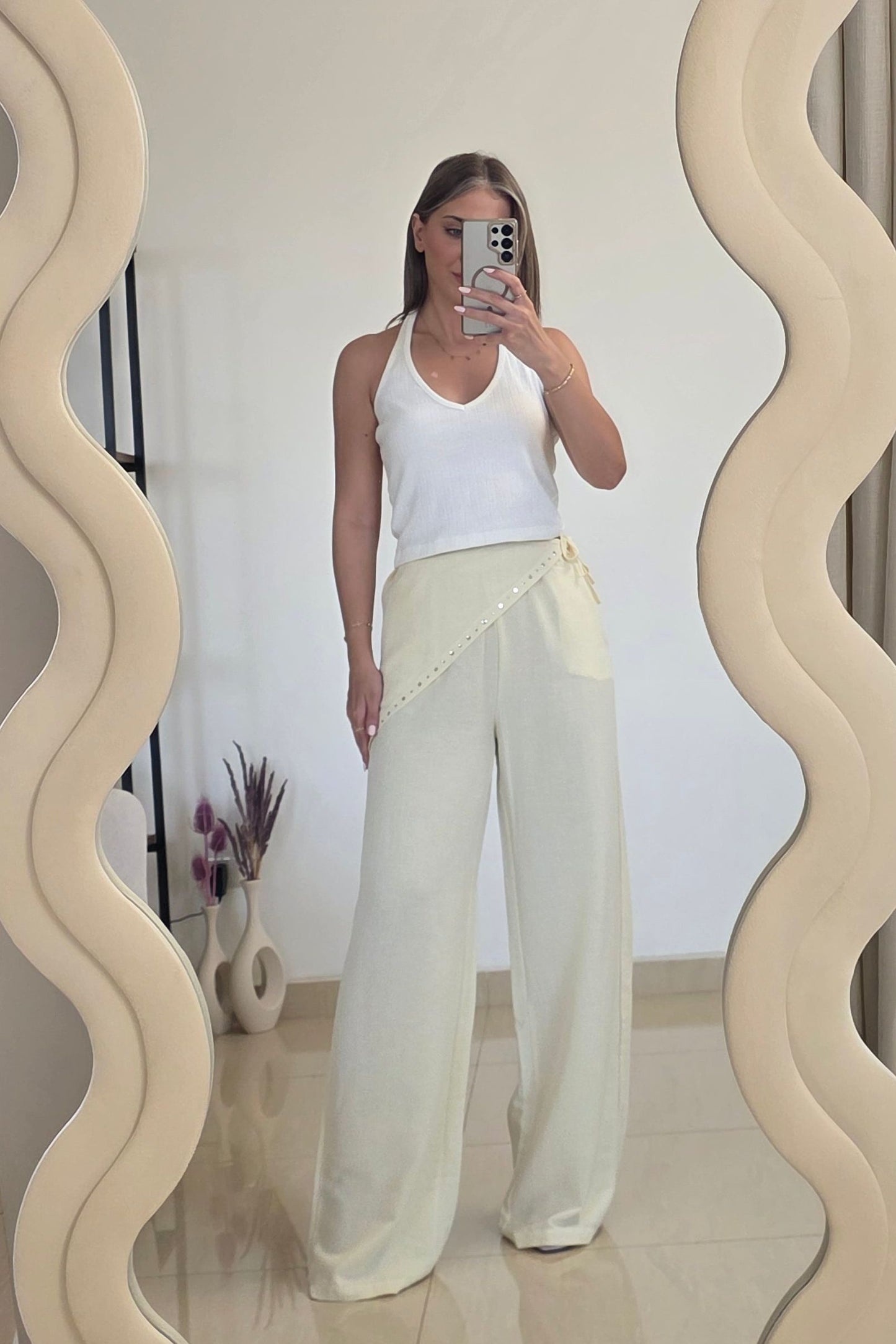 Rachel Wrap Linen Pants – Butter Yellow