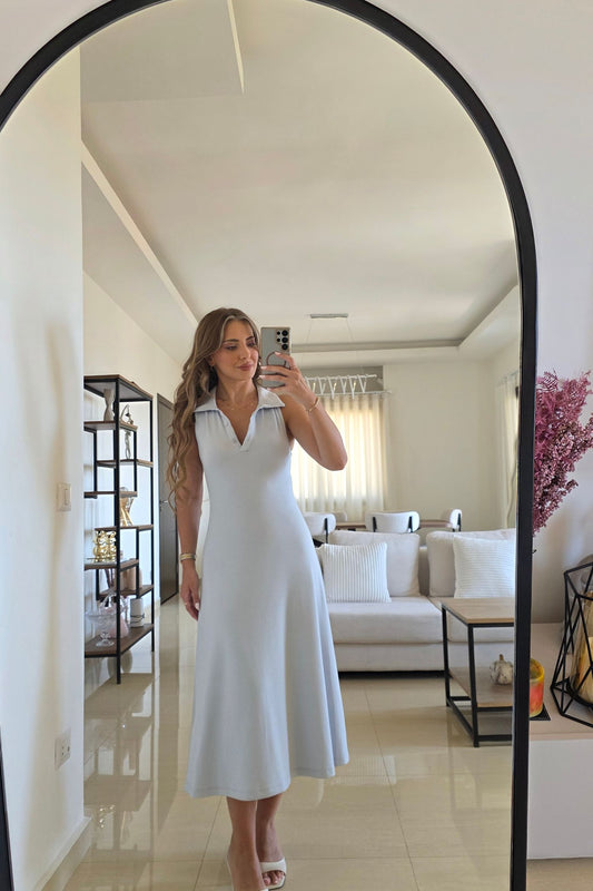Yara Midi Dress - Blue