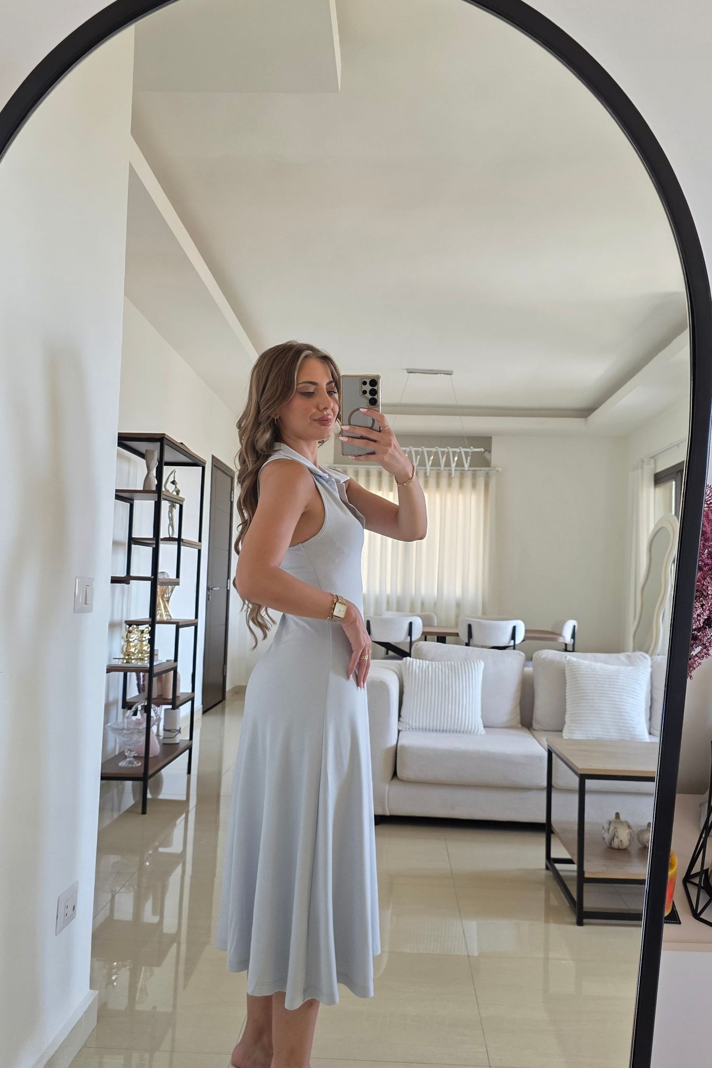 Yara Midi Dress - Blue