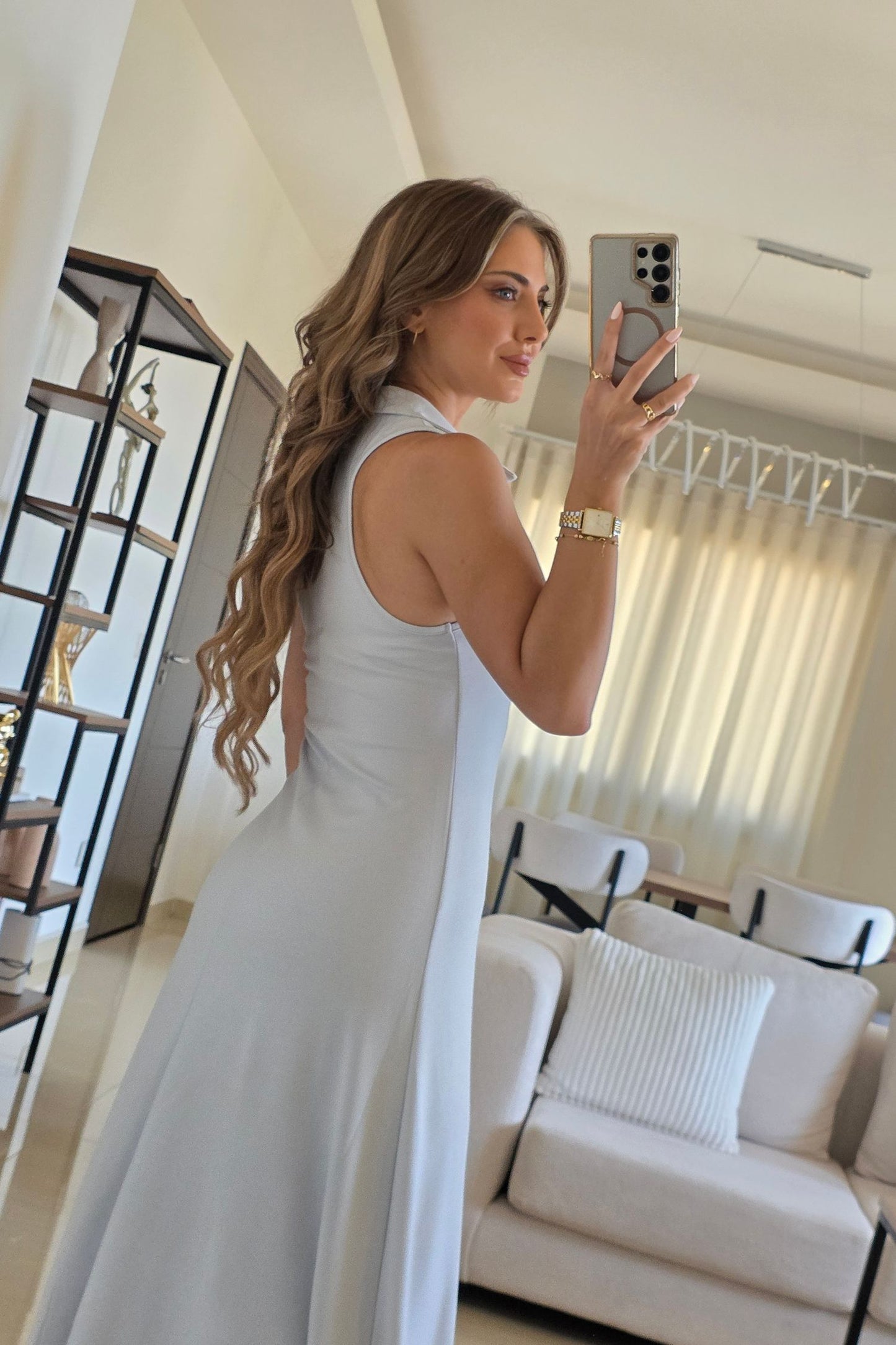 Yara Midi Dress - Blue