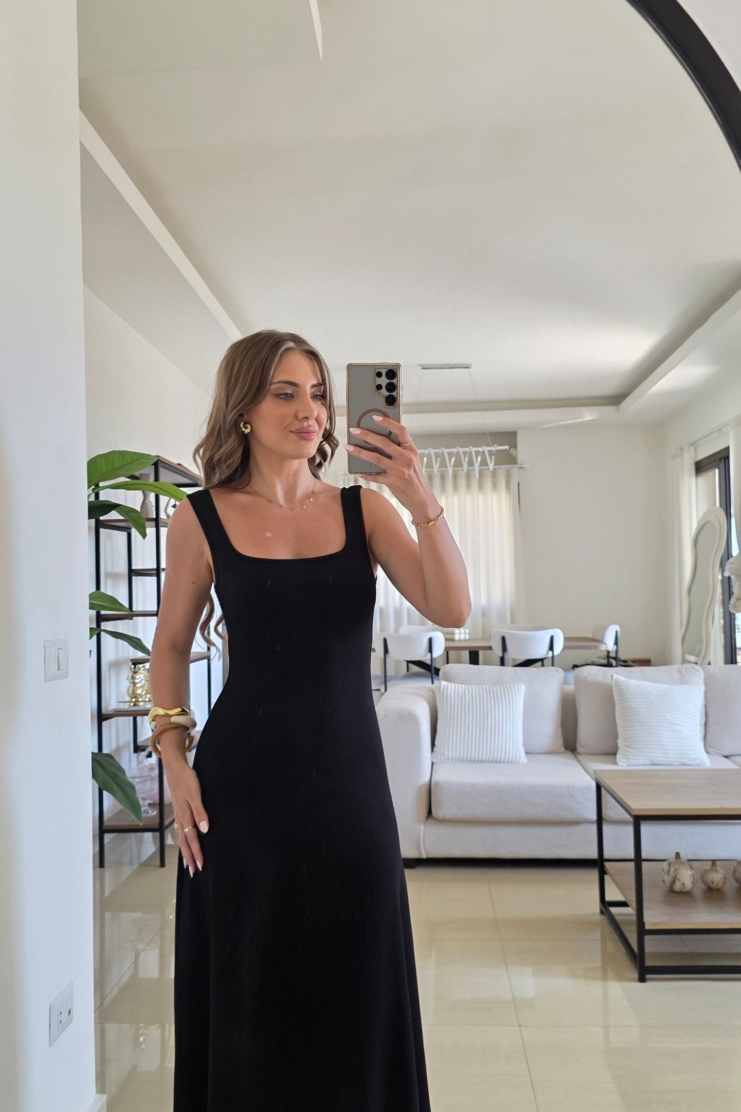 Mireille Midi Dress - Black
