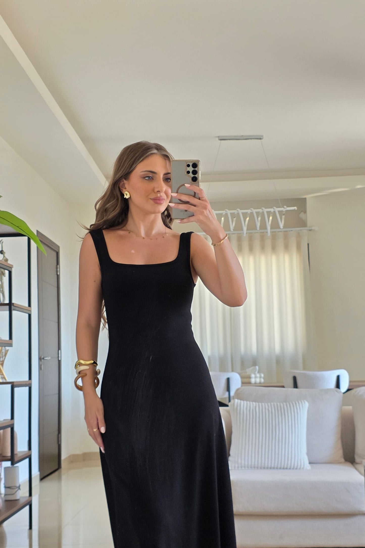 Mireille Midi Dress - Black