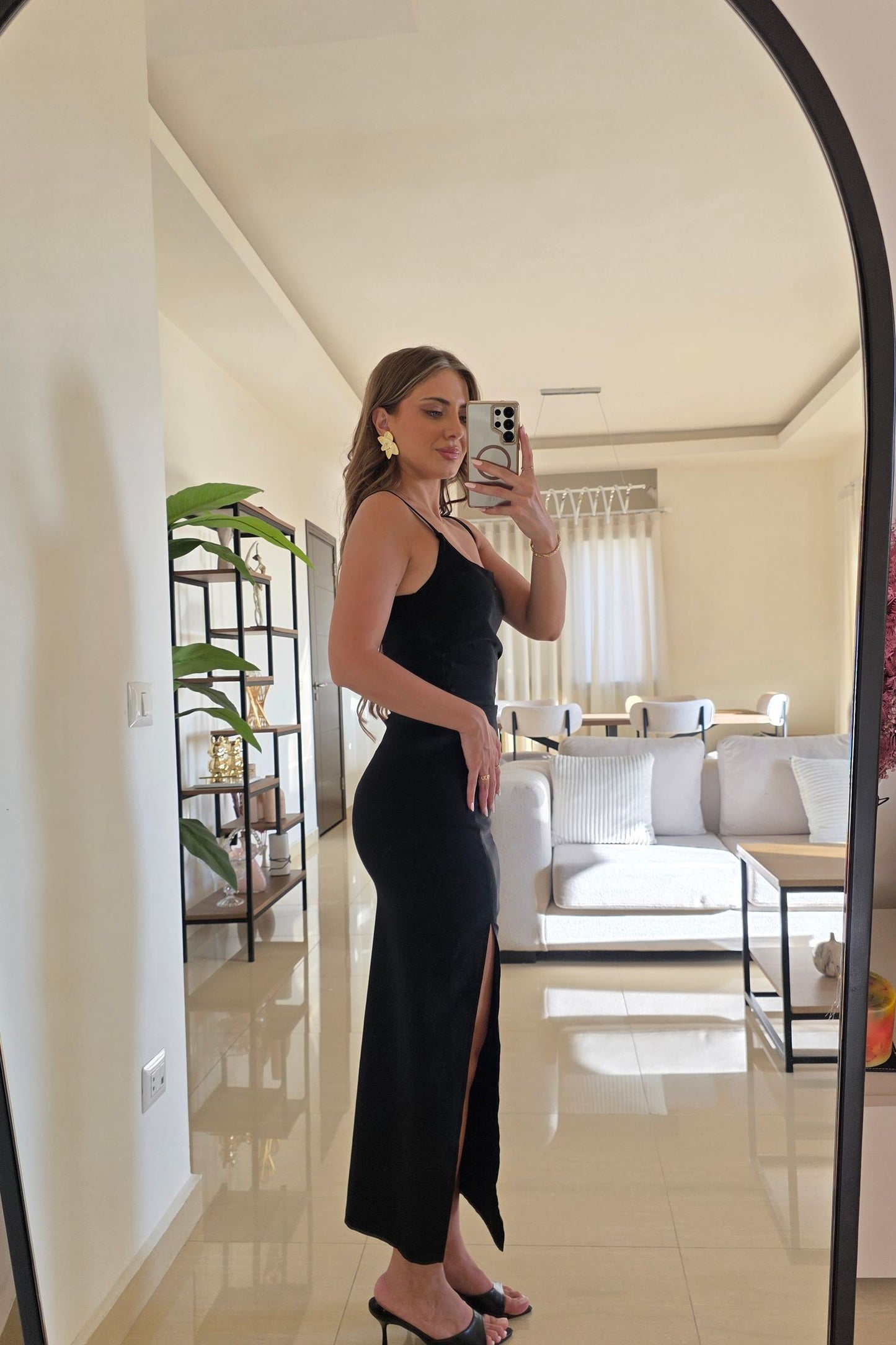 Carmen Midi Dress - Black