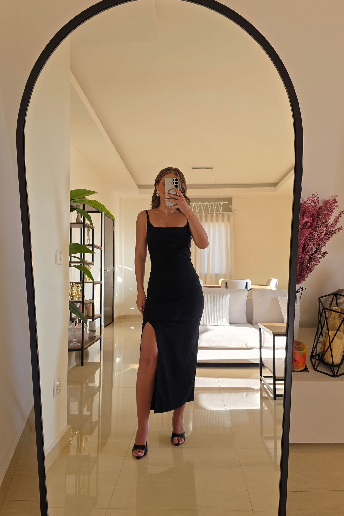 Carmen Midi Dress - Black