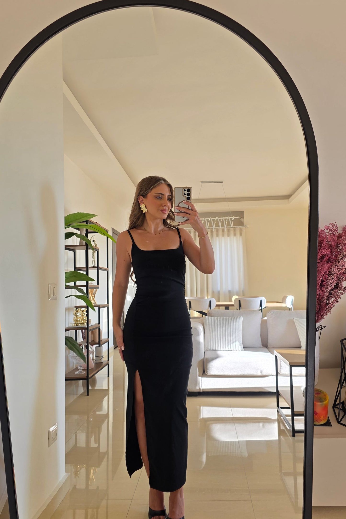 Carmen Midi Dress - Black